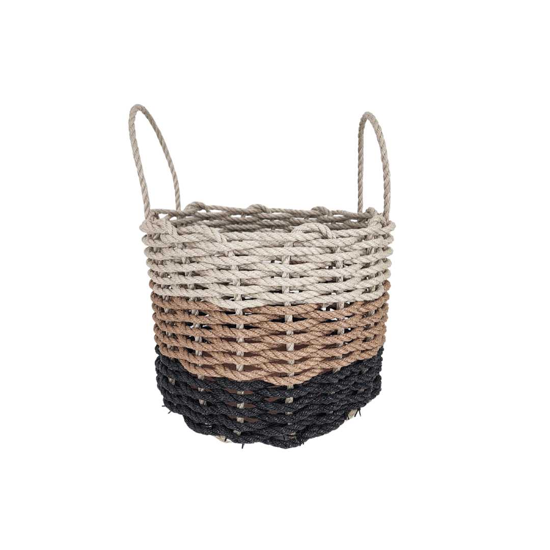 Authentic Maine Lobster Rope Storage Black, Brown, Tan Ombre - MaisonBeach