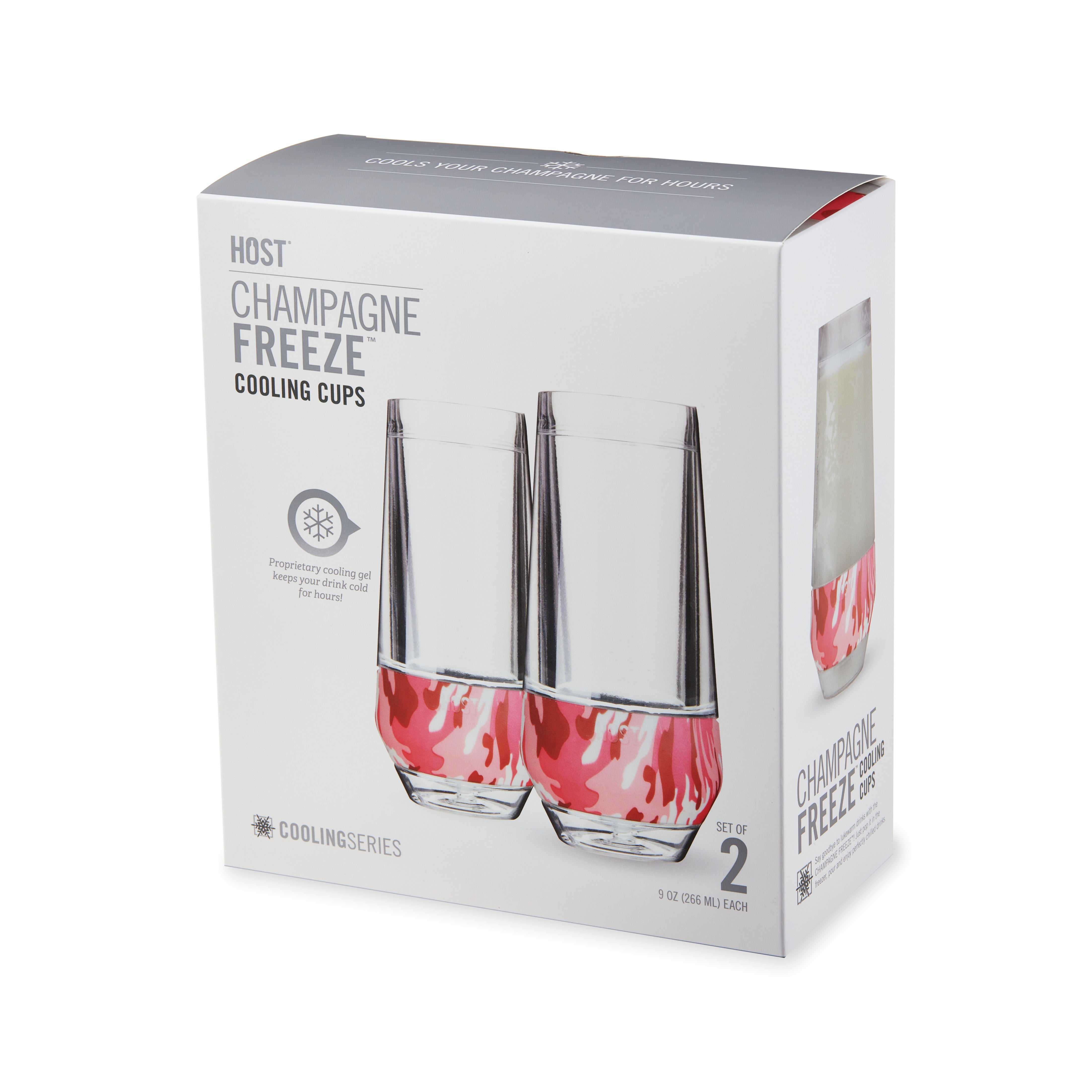 Champagne FREEZE™ in Pink Camo, Set of 2 - MaisonBeach