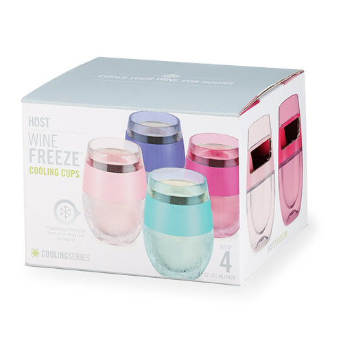 Wine FREEZE™ in Translucent Multicolor, Set of 4