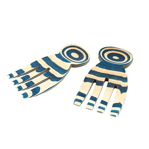Island Bamboo - 5" Blue Pakka Salad Hands