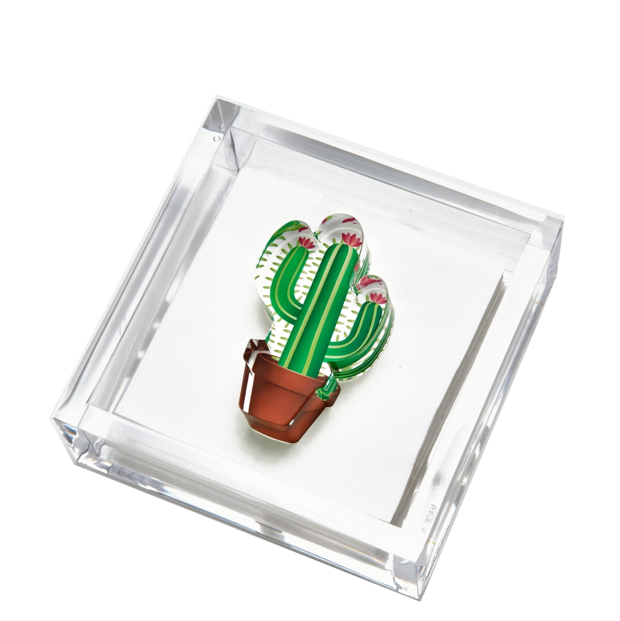 Cactus Acrylic Cocktail Napkin Holder - MaisonBeach