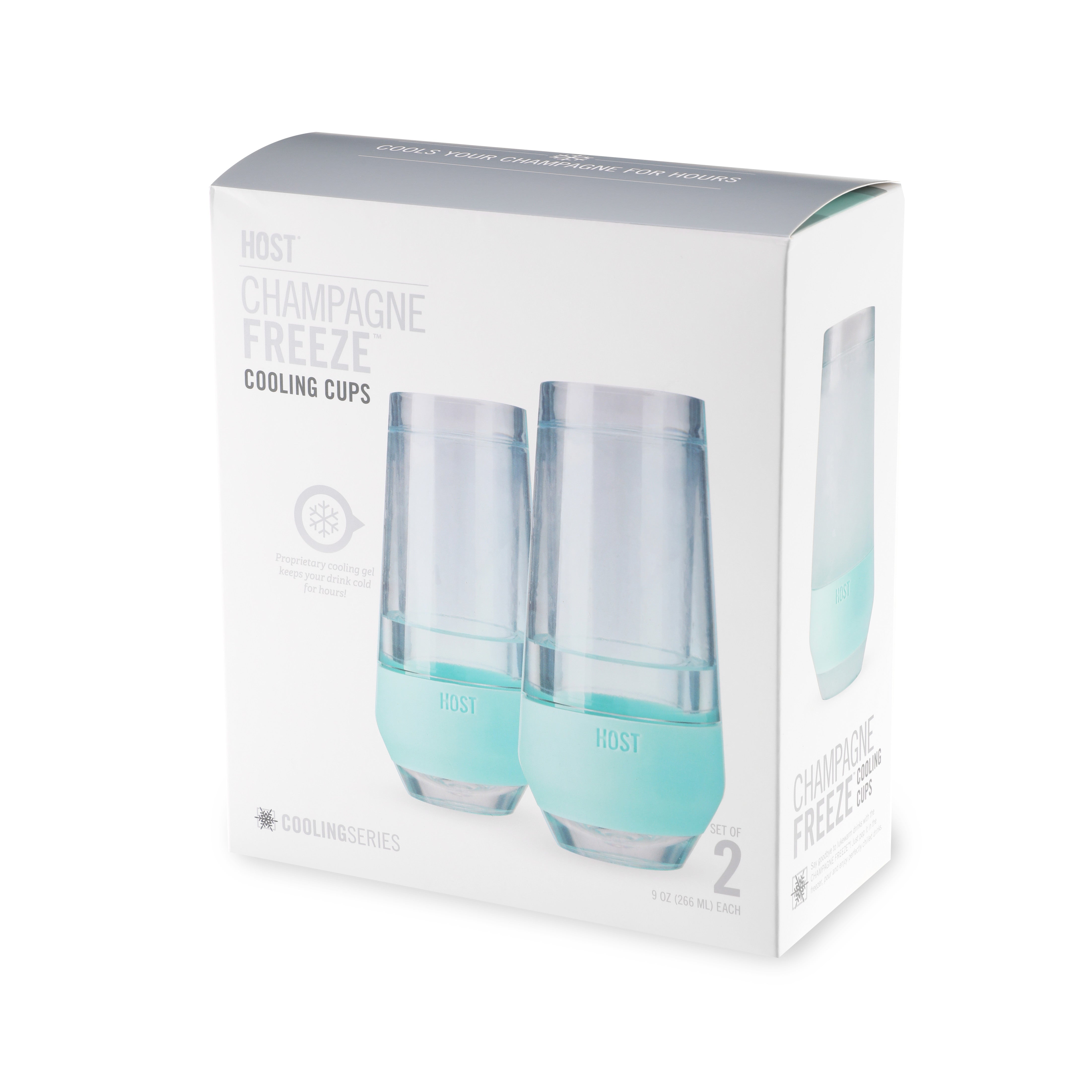 Champagne FREEZE™ in Seafoam Tint, Set of 2 - MaisonBeach