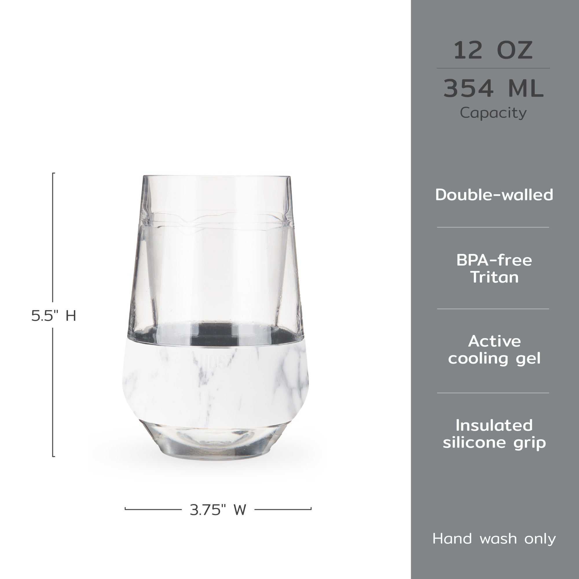 Wine FREEZE™ XL in Marble, Set of 2 - MaisonBeach