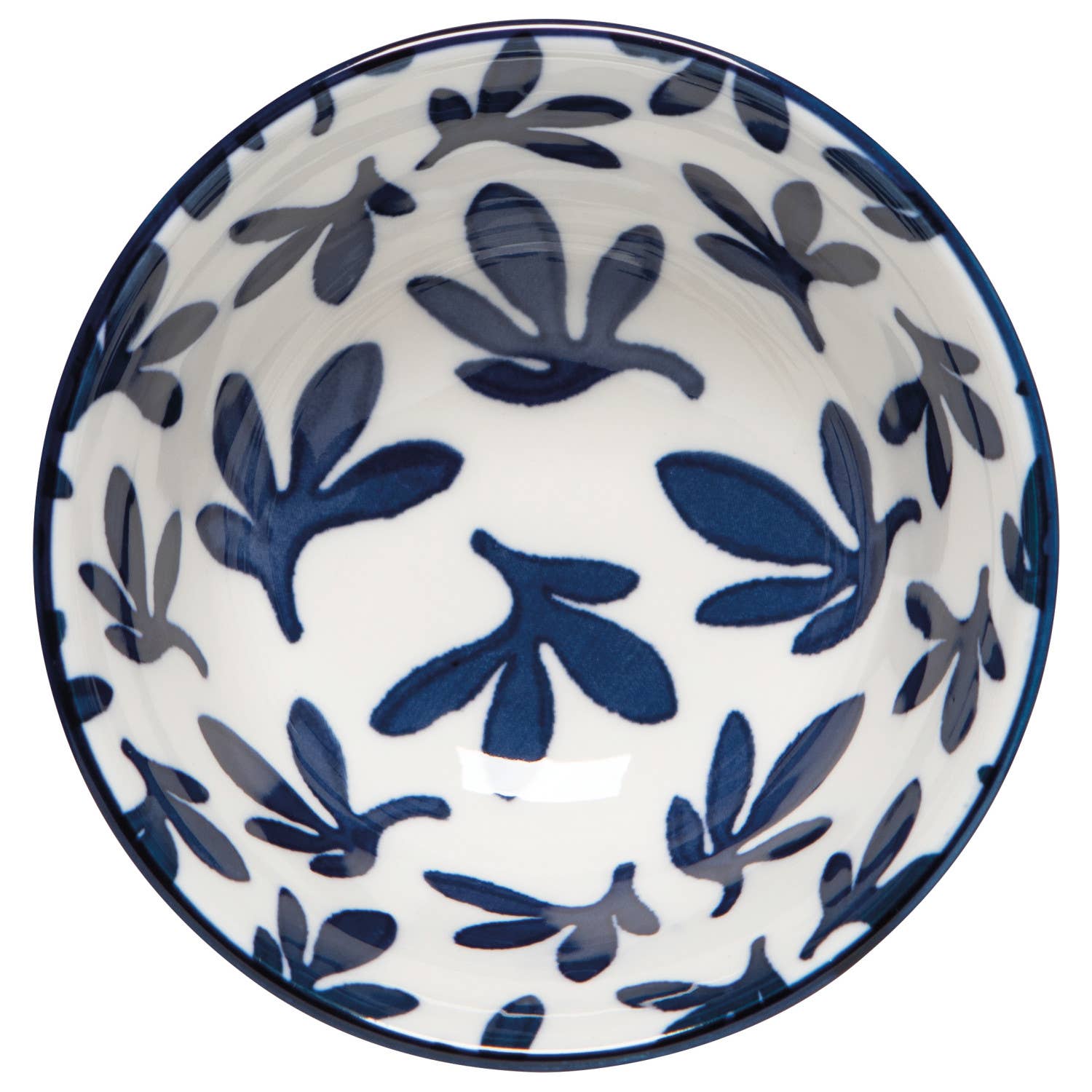 Blue Floral Stamped Bowl 3.5 inch-Set of 2