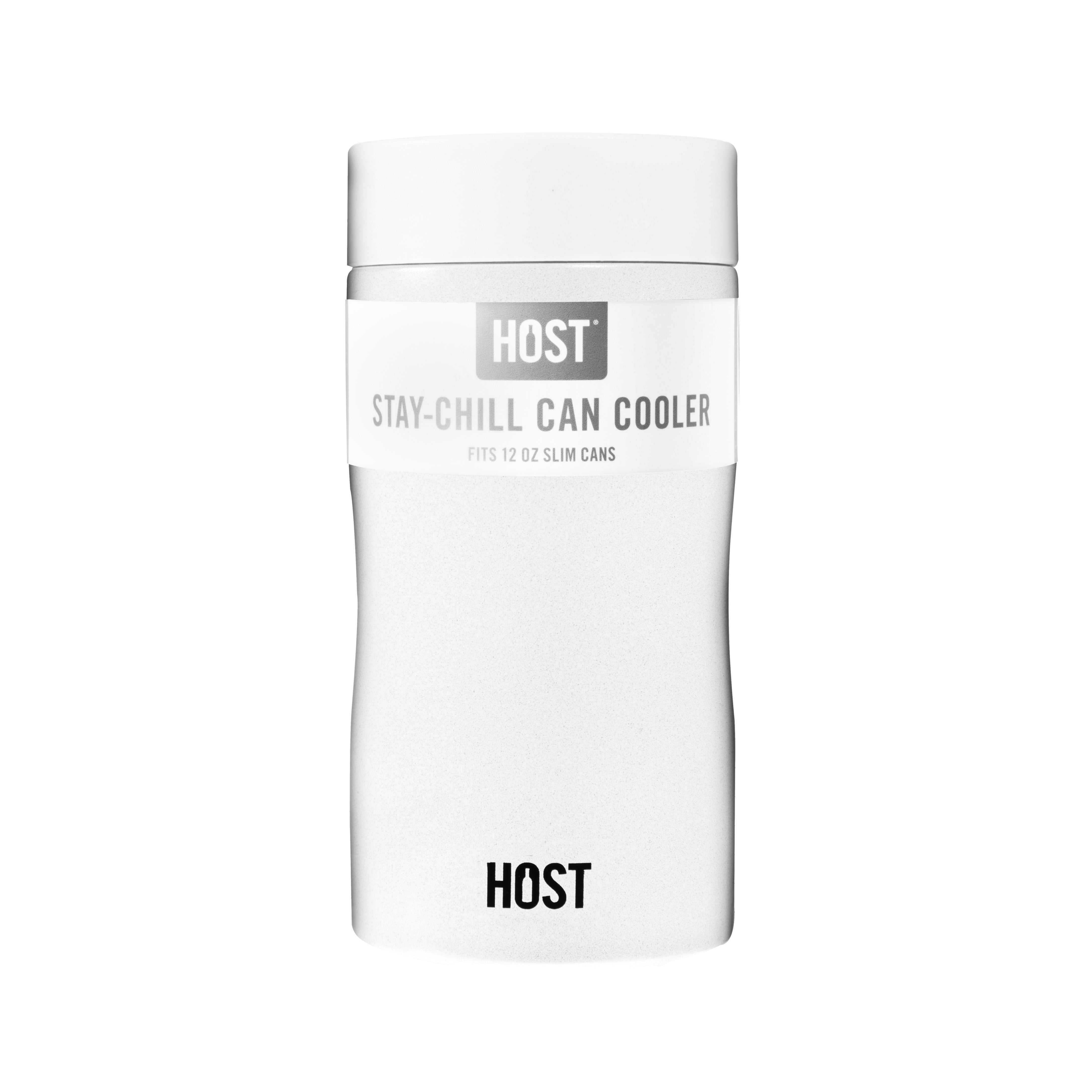 Stay-Chill Slim Can Cooler in Pearl White
