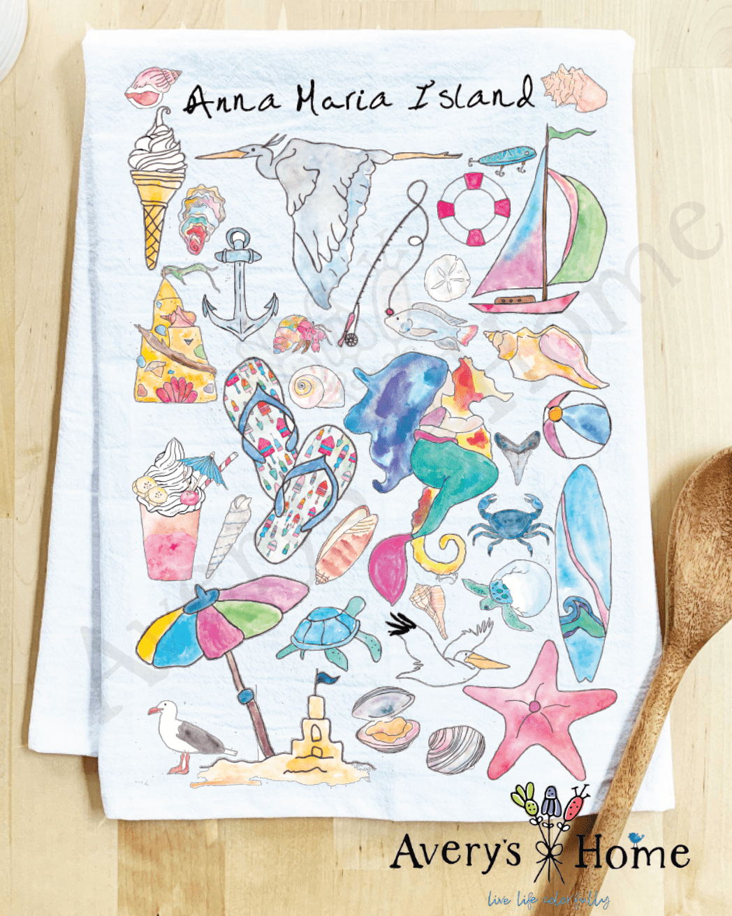Avery's Home - Vero Beach, FL Tea Towel - MaisonBeach
