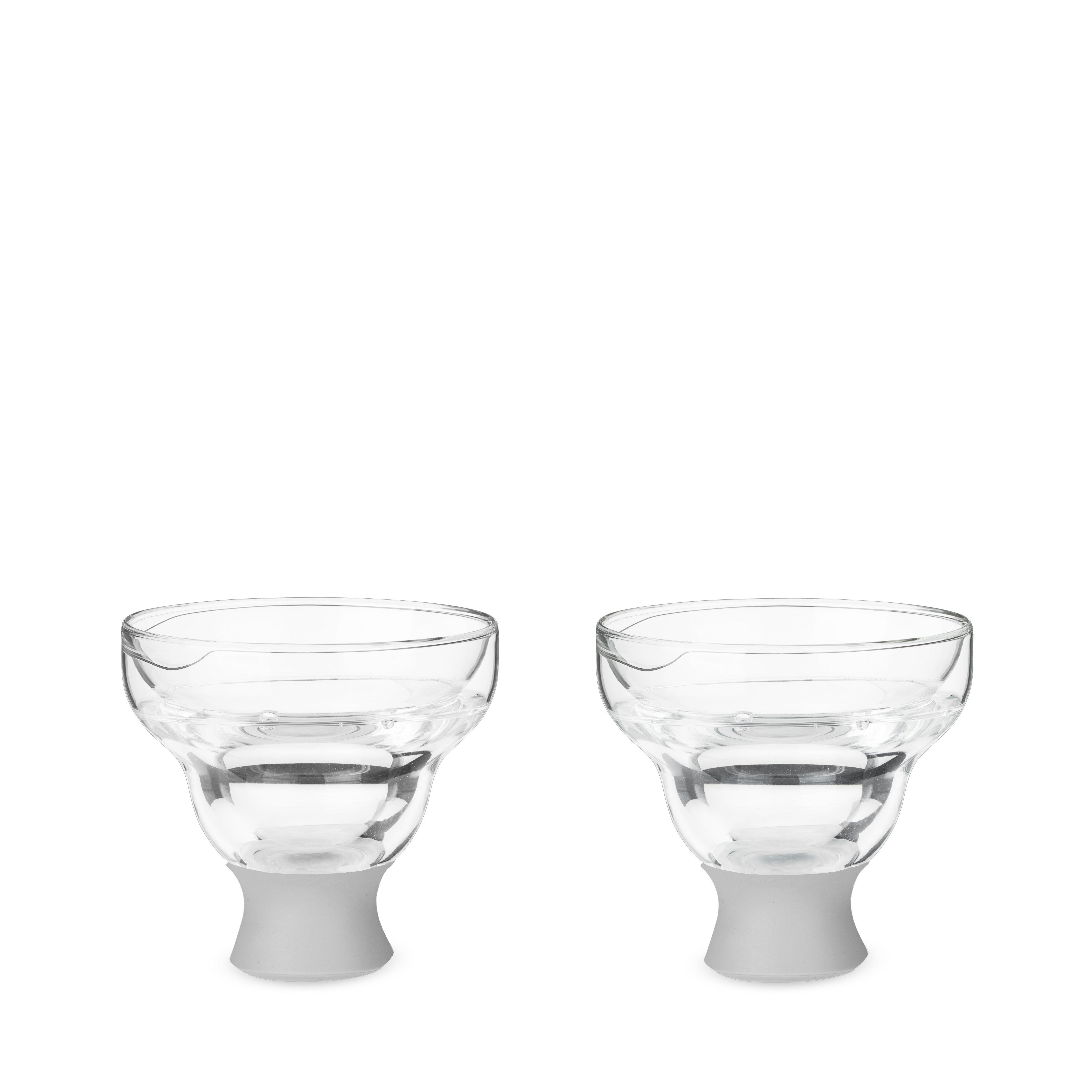 Glass Margarita FREEZE™ in Gray, Set of 2 - MaisonBeach