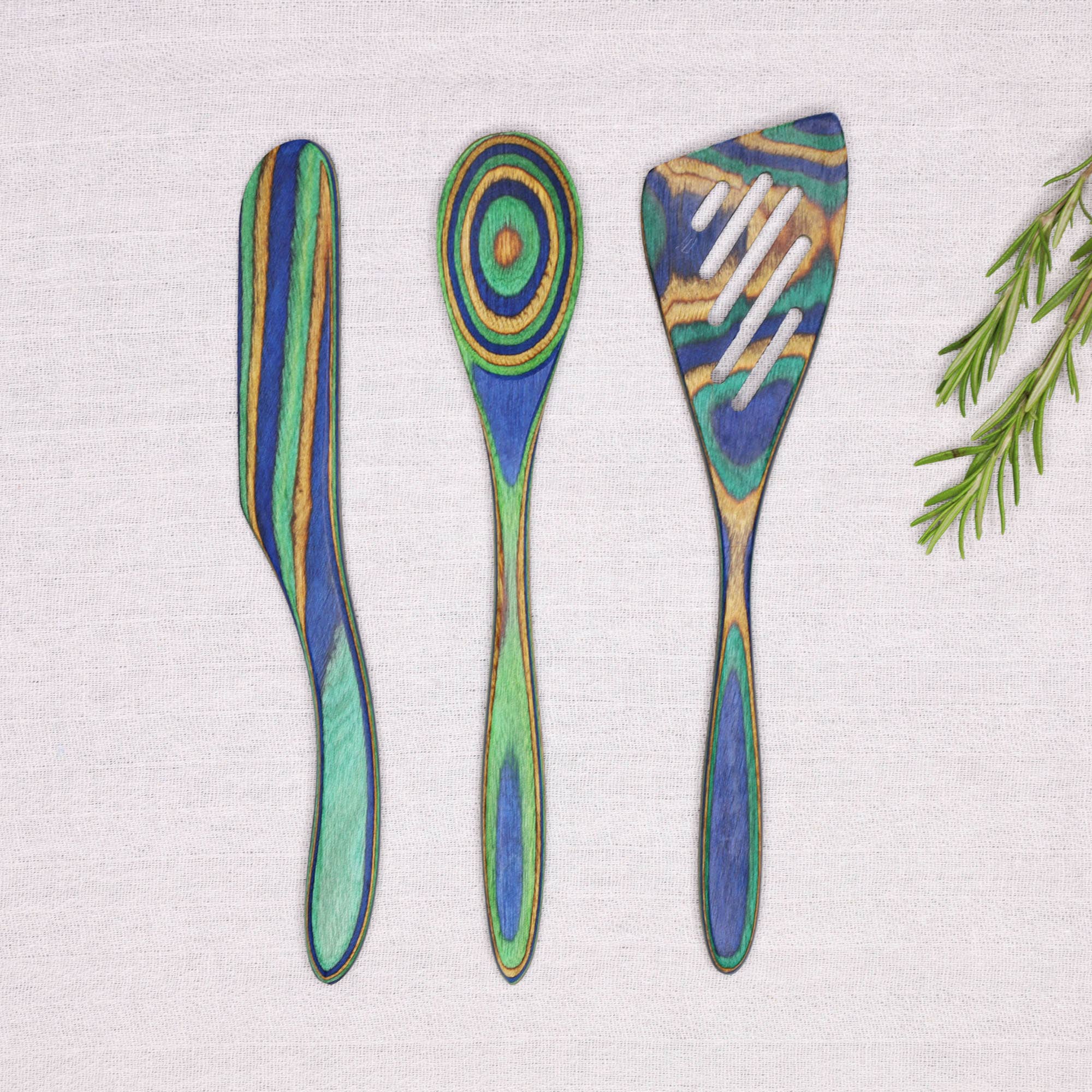 8" Peacock Pakka Mini Slotted Spatula - MaisonBeach