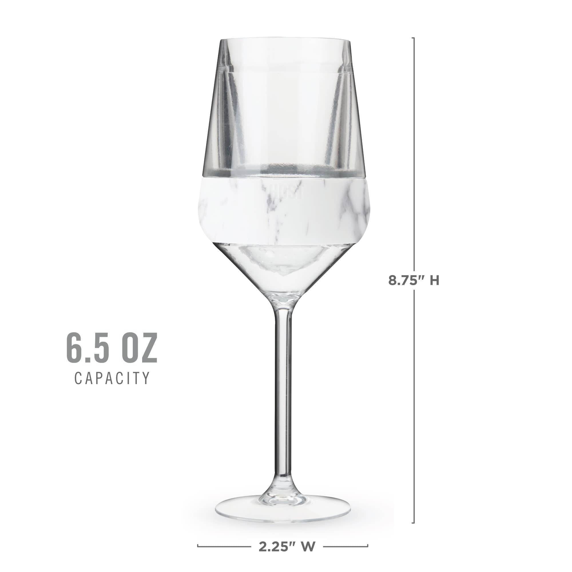 Stemmed Wine FREEZE™ in Marble, Set of 2