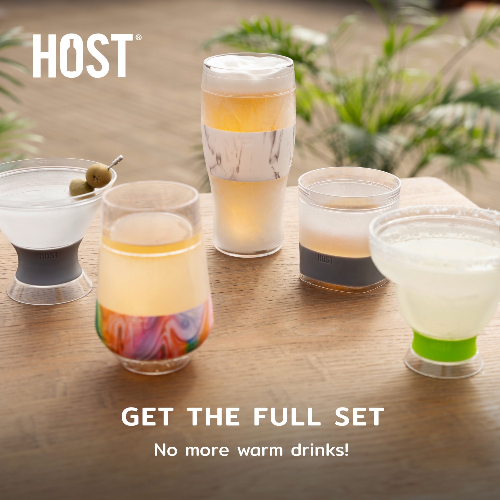 Champagne FREEZE™ in Glitter, Set of 4 - MaisonBeach