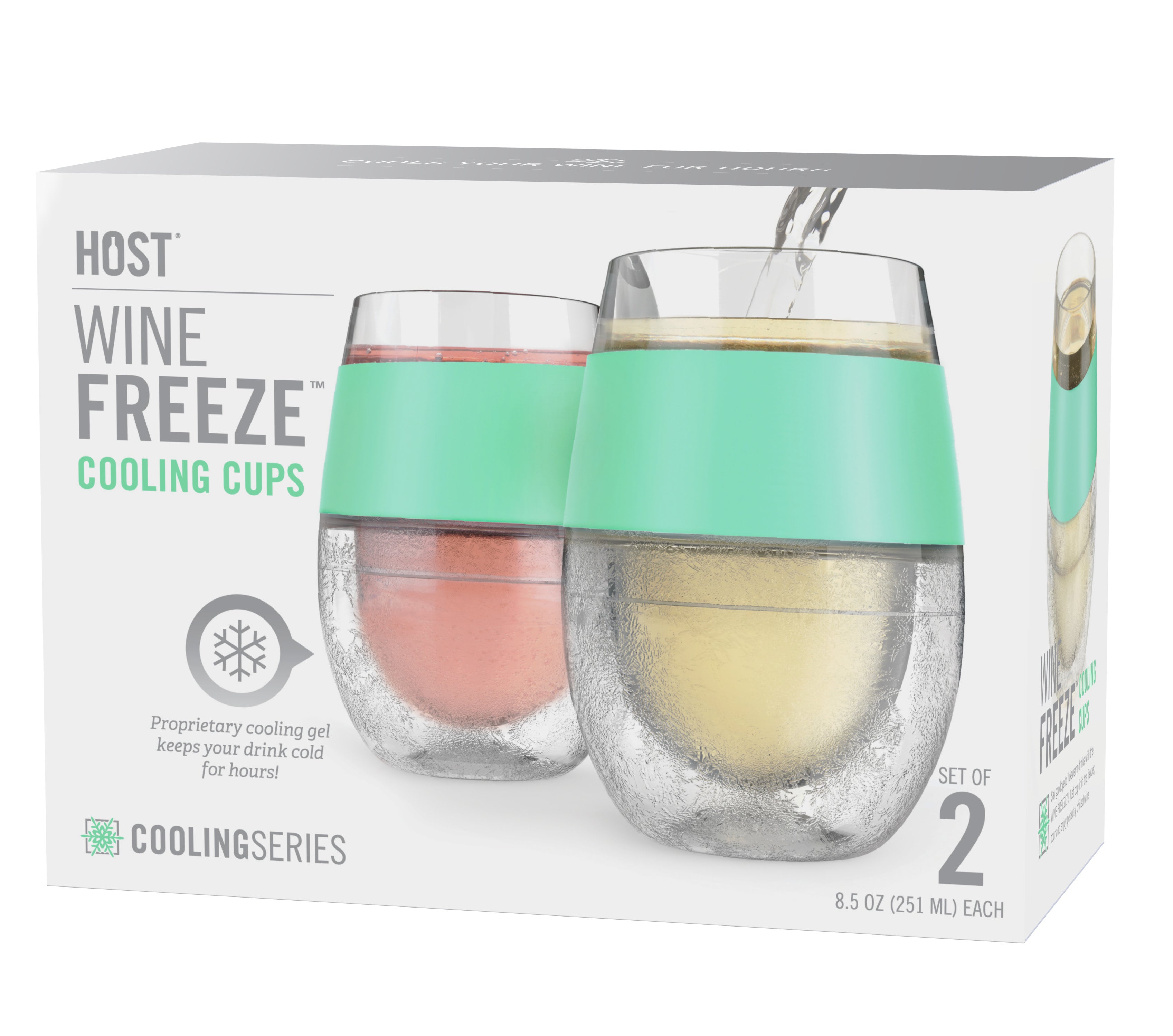 Wine FREEZE™ in Mint, Set of 2