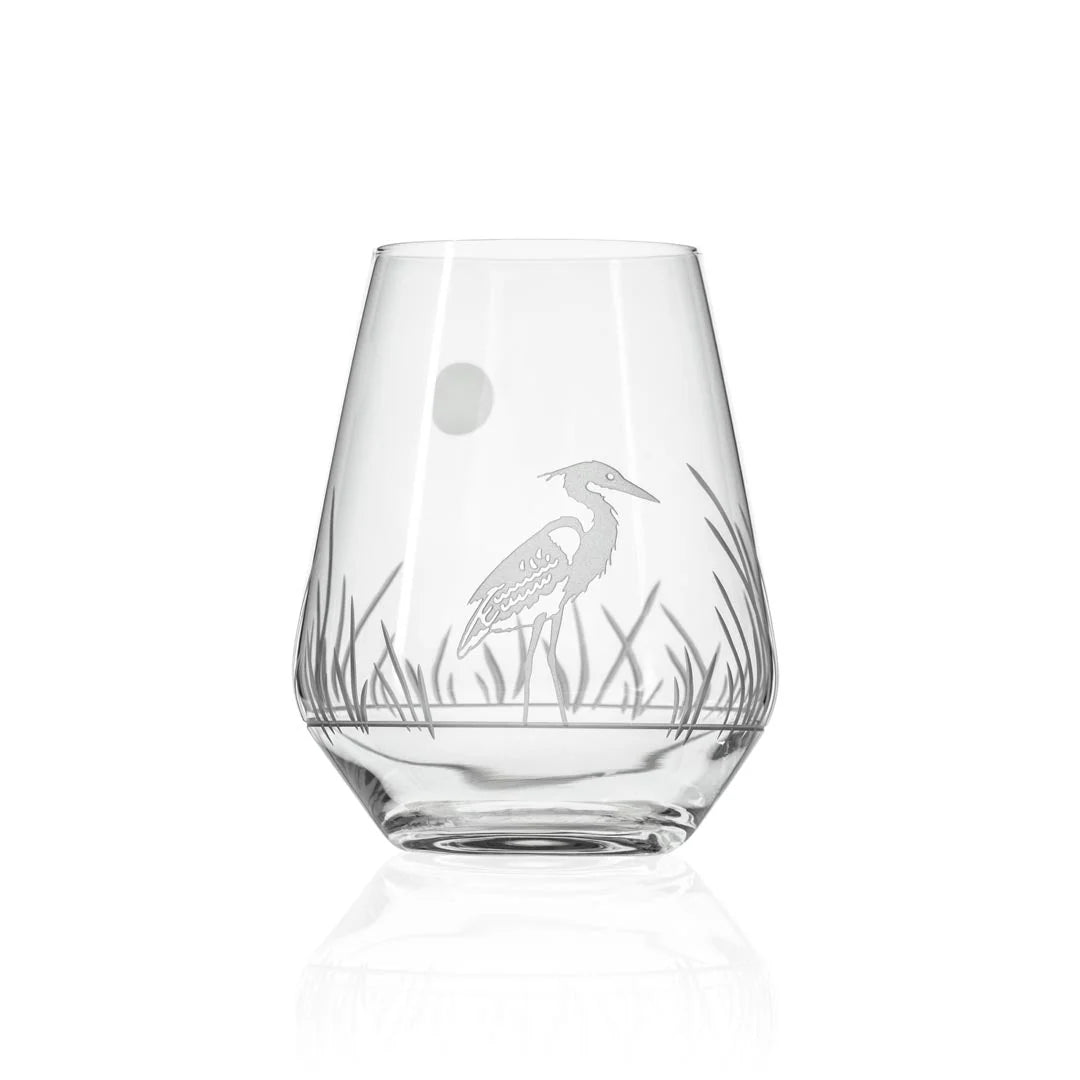 Heron 18oz. Stemless Wine Goblets-Set of 4 - MaisonBeach