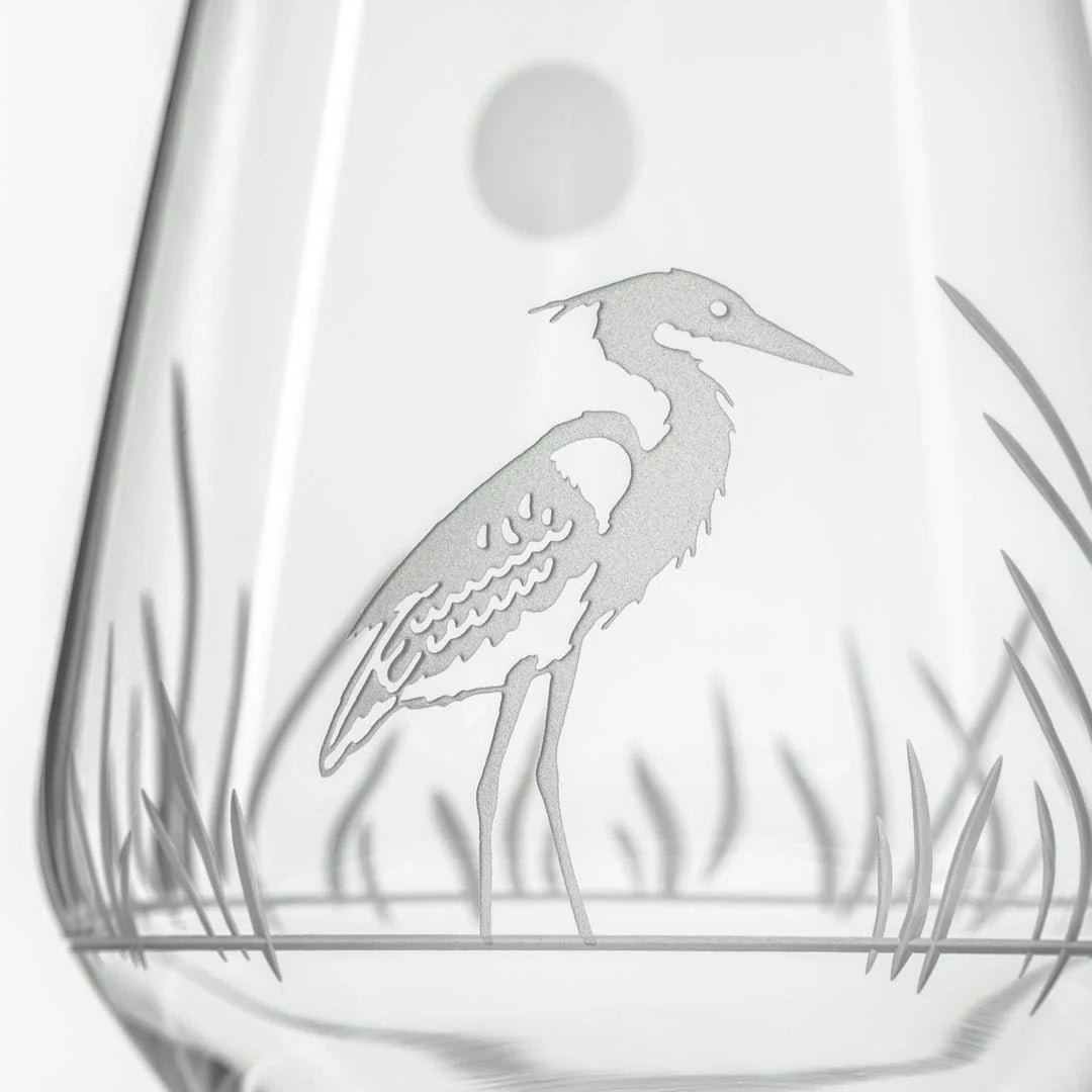 Heron 18oz. Stemless Wine Goblets-Set of 4 - MaisonBeach