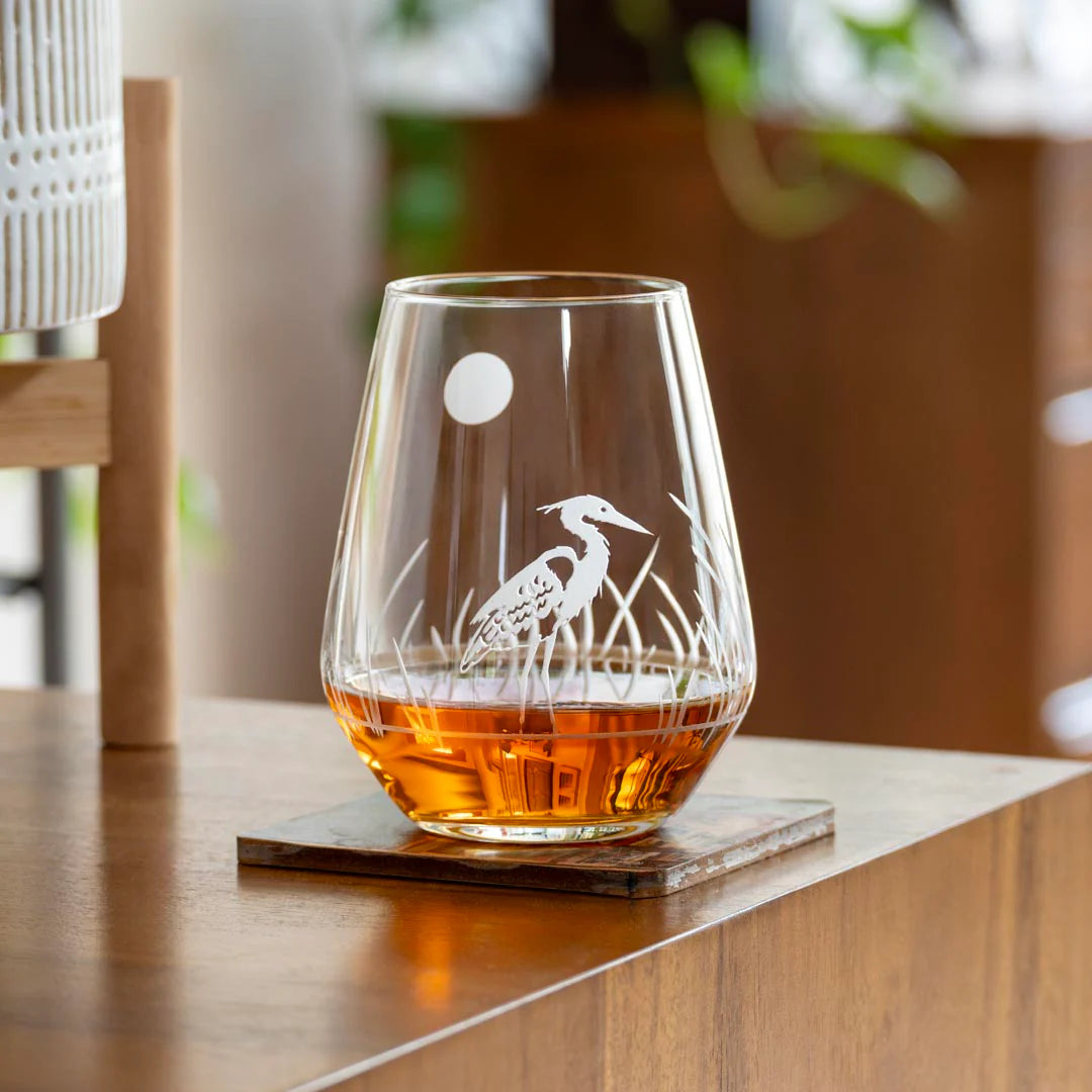 Heron 18oz. Stemless Wine Goblets-Set of 4 - MaisonBeach