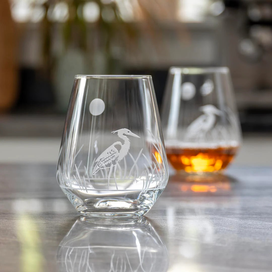 Heron 18oz. Stemless Wine Goblets-Set of 4 - MaisonBeach