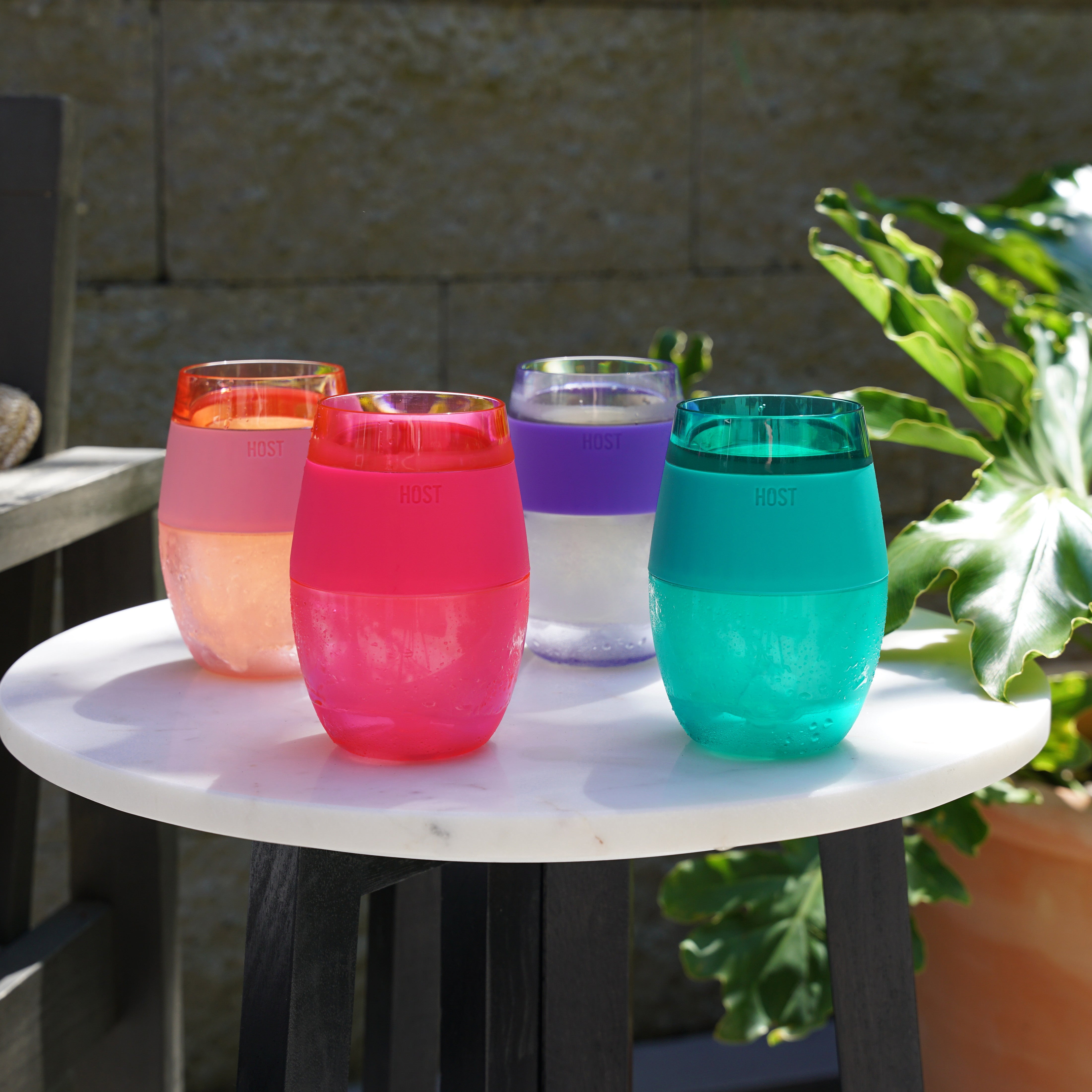 Wine FREEZE™ in Translucent Multicolor, Set of 4