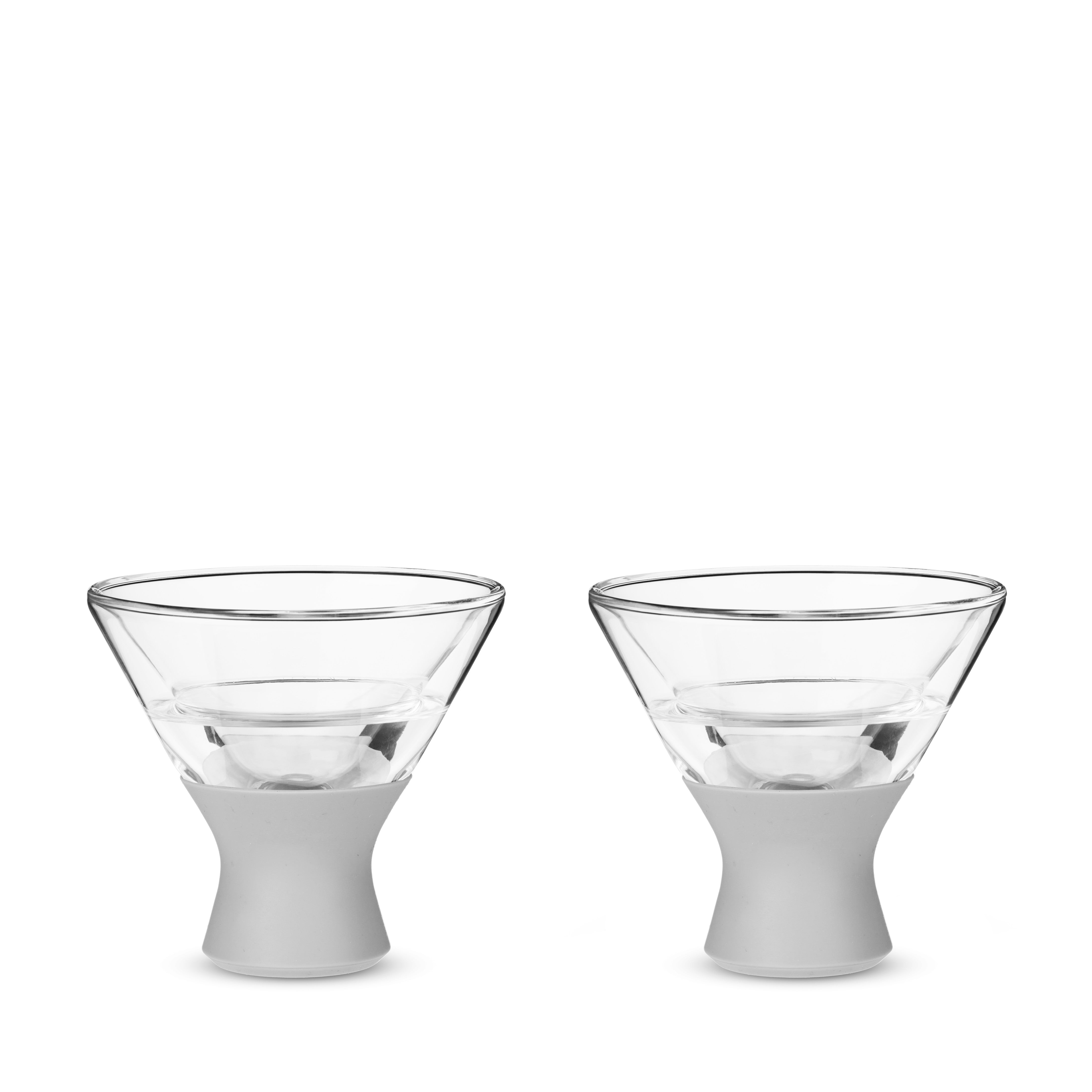 Glass Martini FREEZE™ in Gray, Set of 2