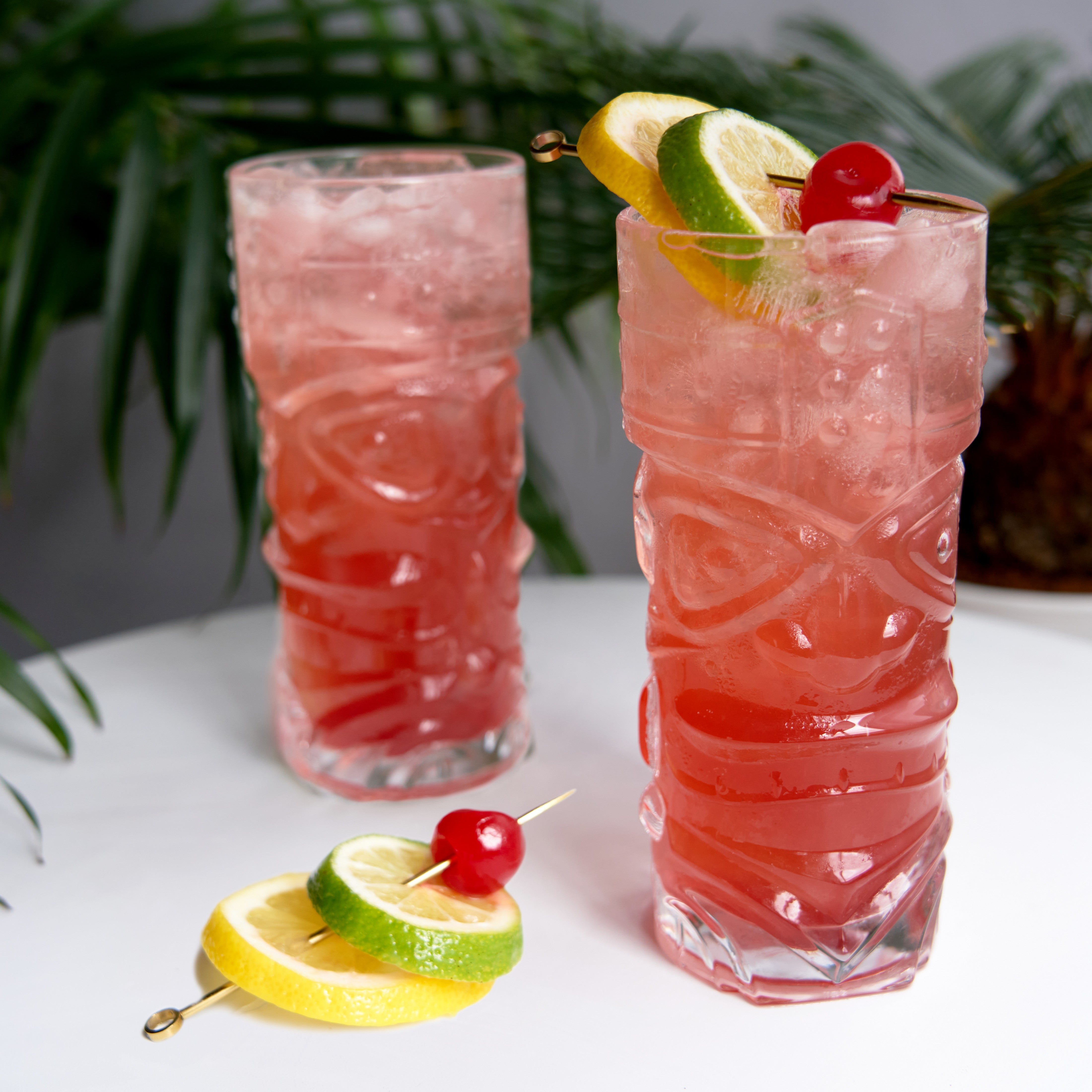 Pacific Crystal Tiki Glasses Set of 2 - MaisonBeach