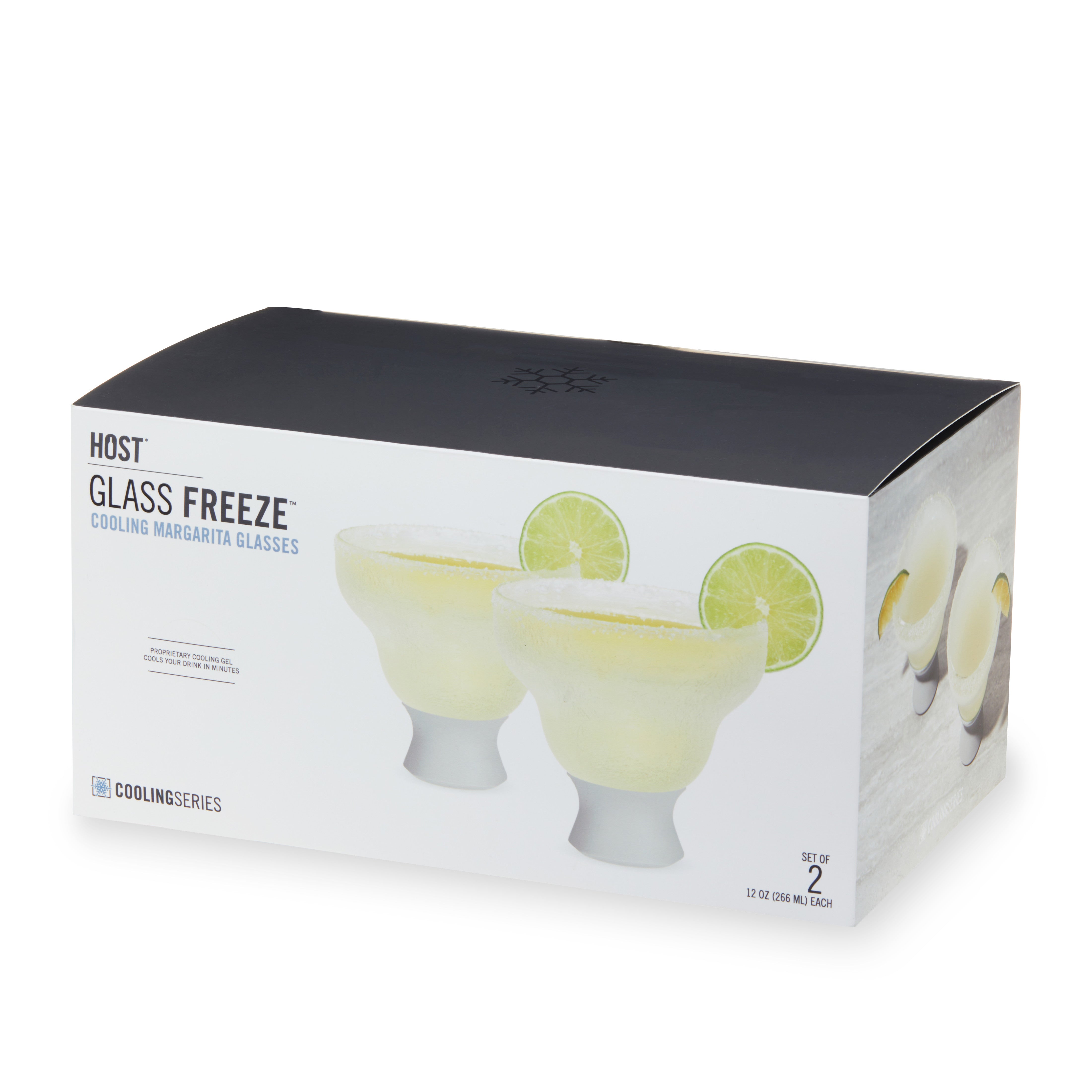 Glass Margarita FREEZE™ in Gray, Set of 2 - MaisonBeach