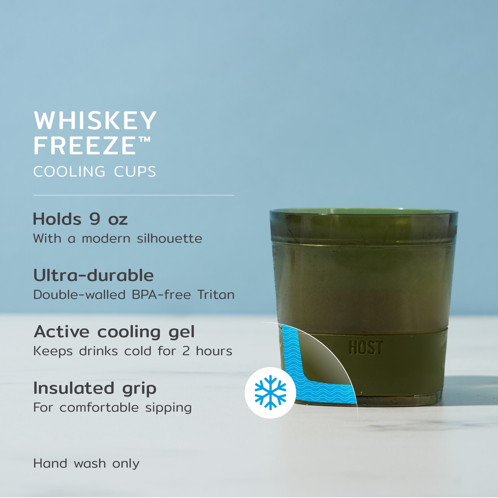 Whiskey FREEZE™ in Olive Green Set of 2