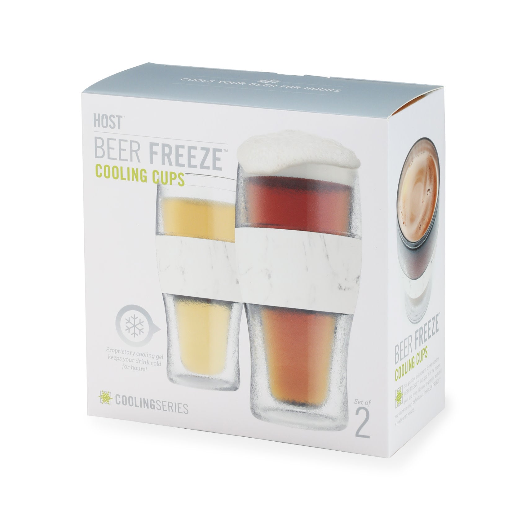 Beer FREEZE™ in Marble, Set of 2 - MaisonBeach