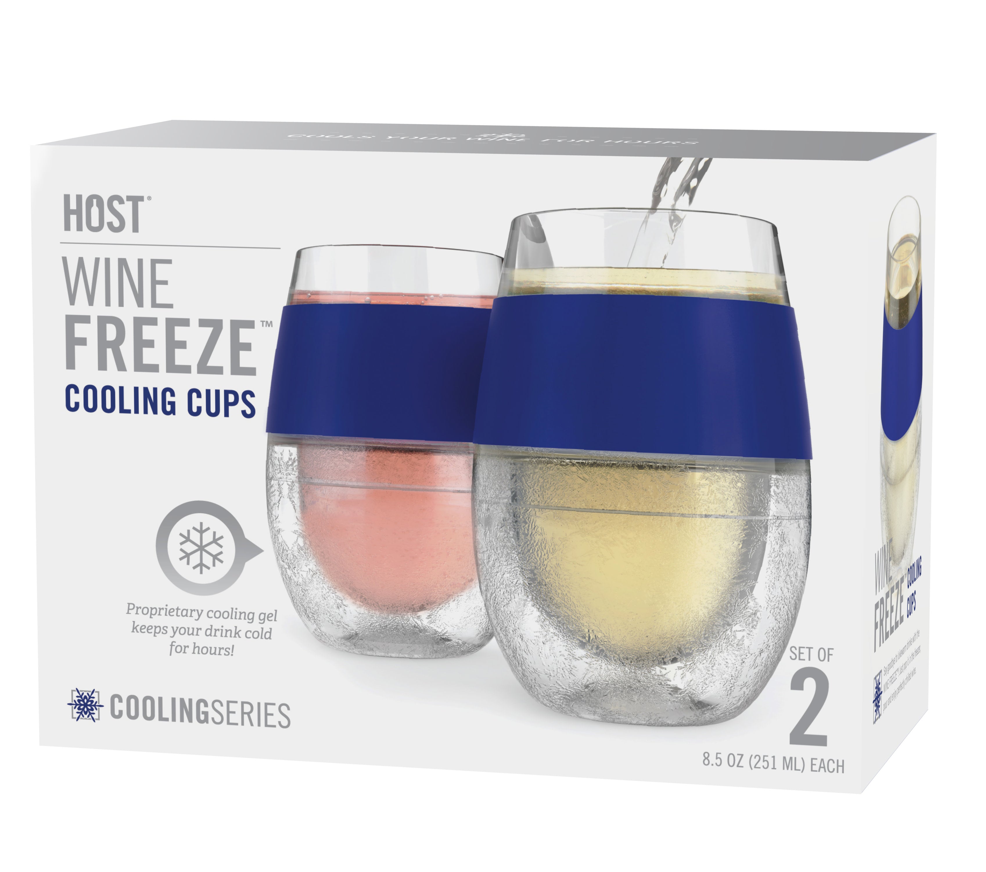 Wine FREEZE™ in Blue, Set of 2