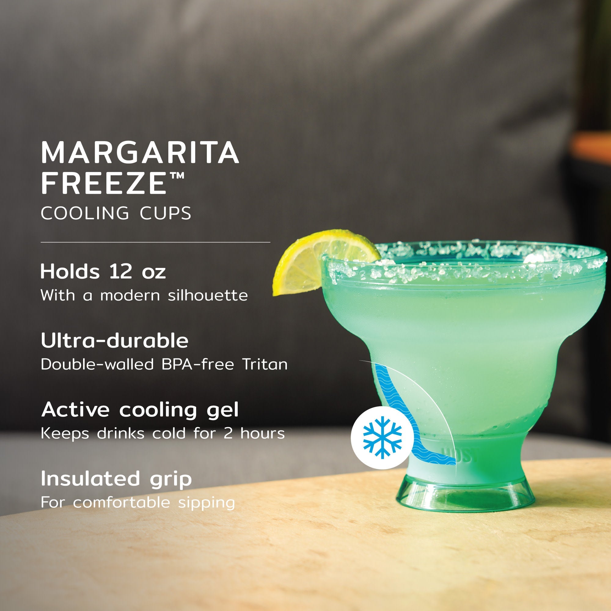 Margarita FREEZE™ in Aqua Blue, Set of 2