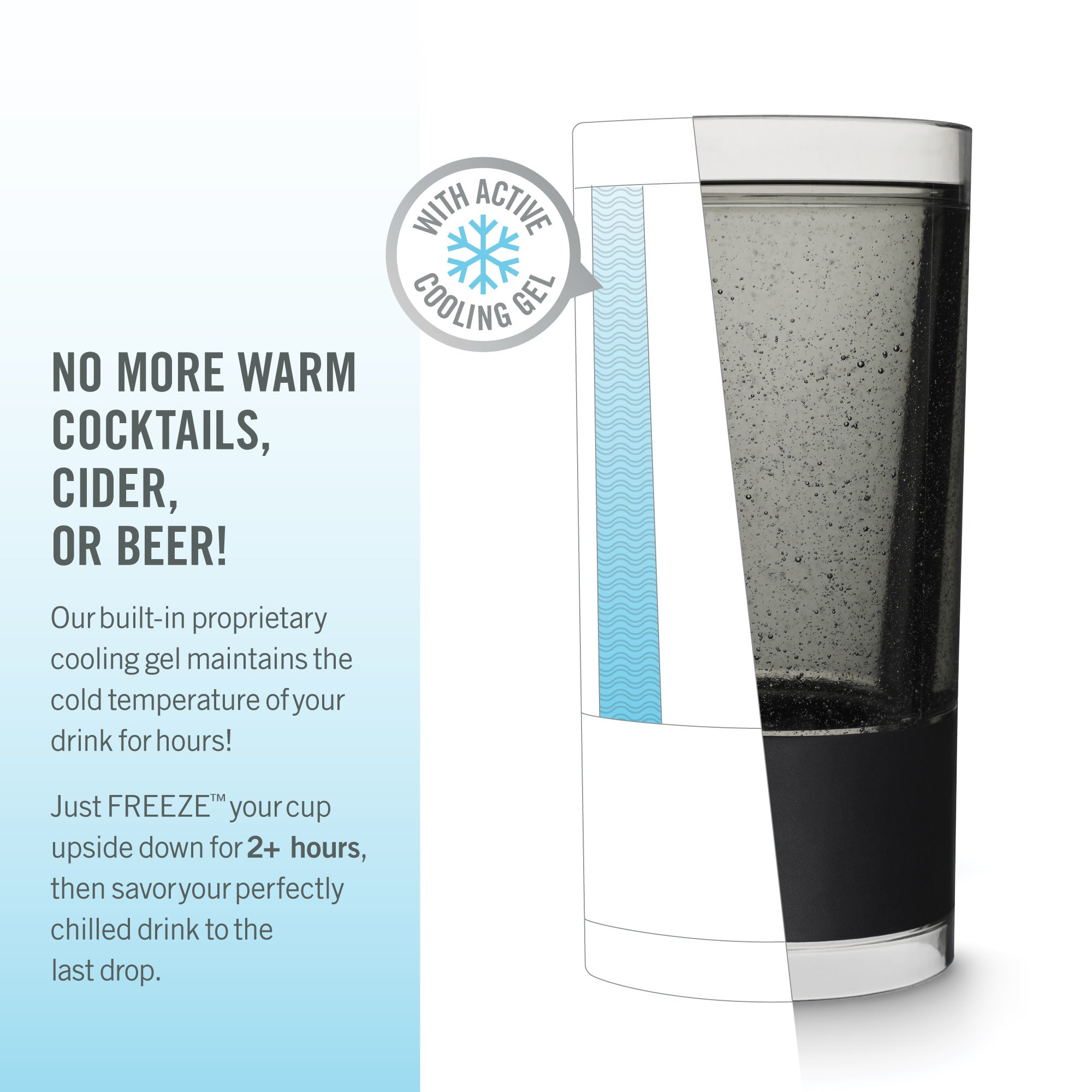 Highball FREEZE™ in Tinted Gray, Set of 2