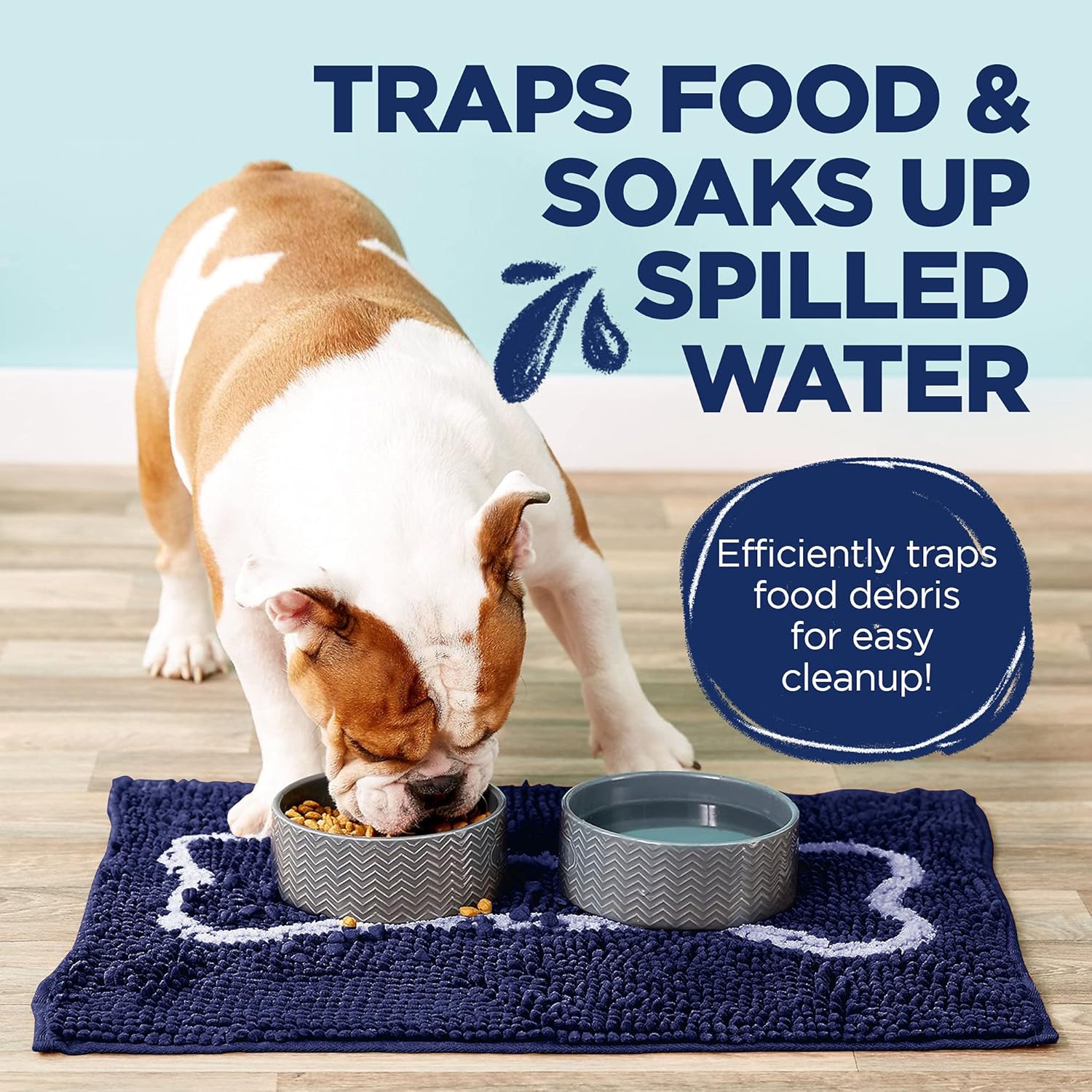 Small Navy Blue Absorbent Placemat/Doormat - MaisonBeach