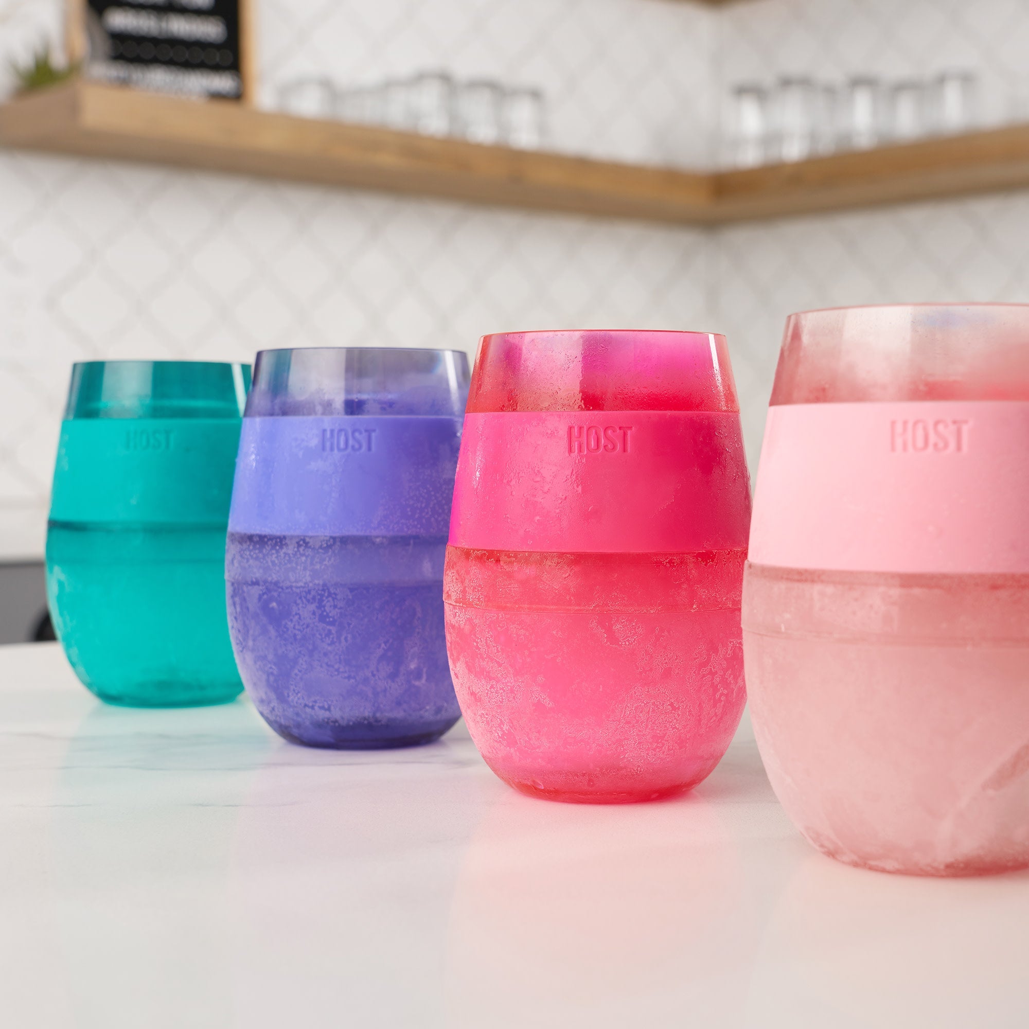 Wine FREEZE™ in Translucent Multicolor, Set of 4