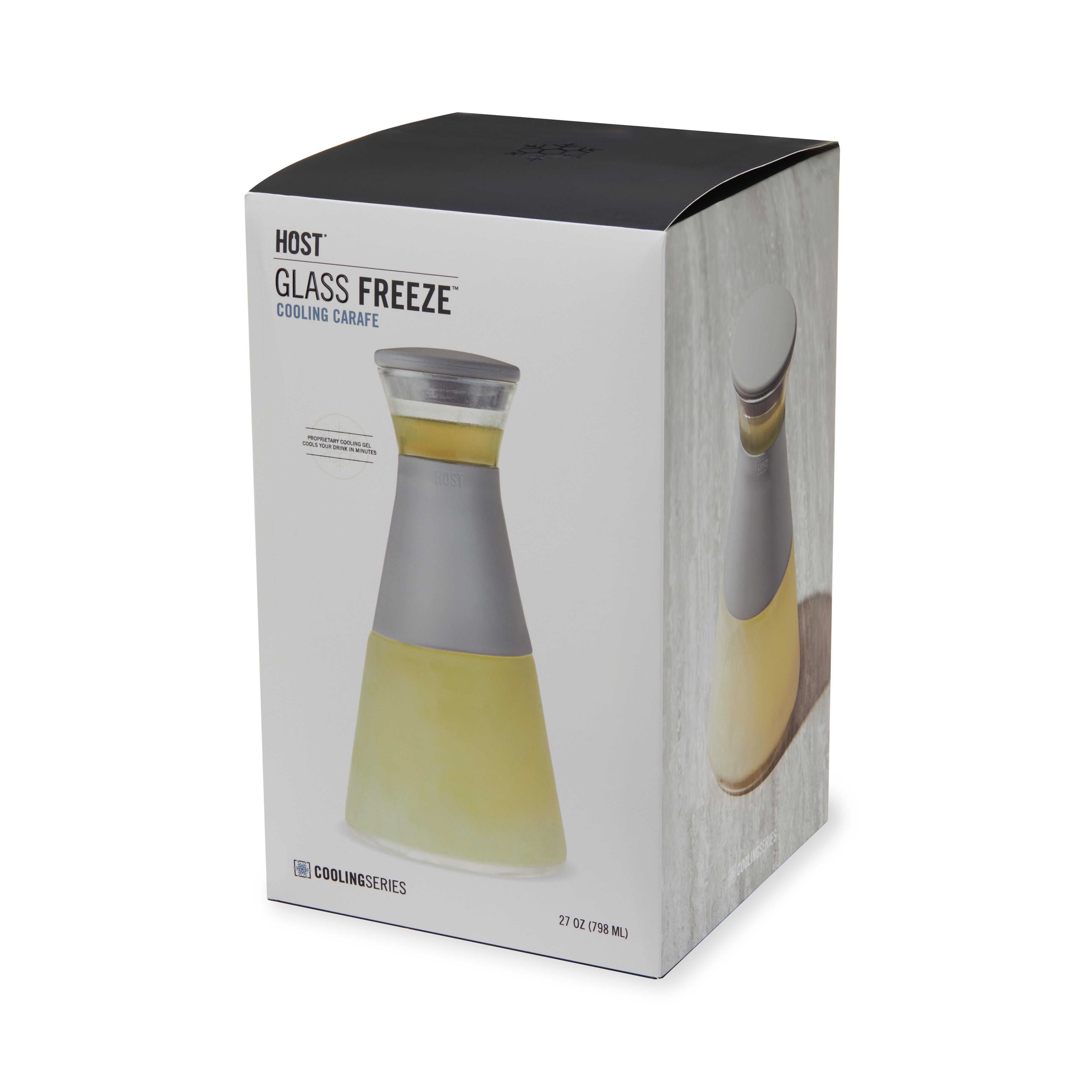 Glass FREEZE™ Carafe with Lid in Gray