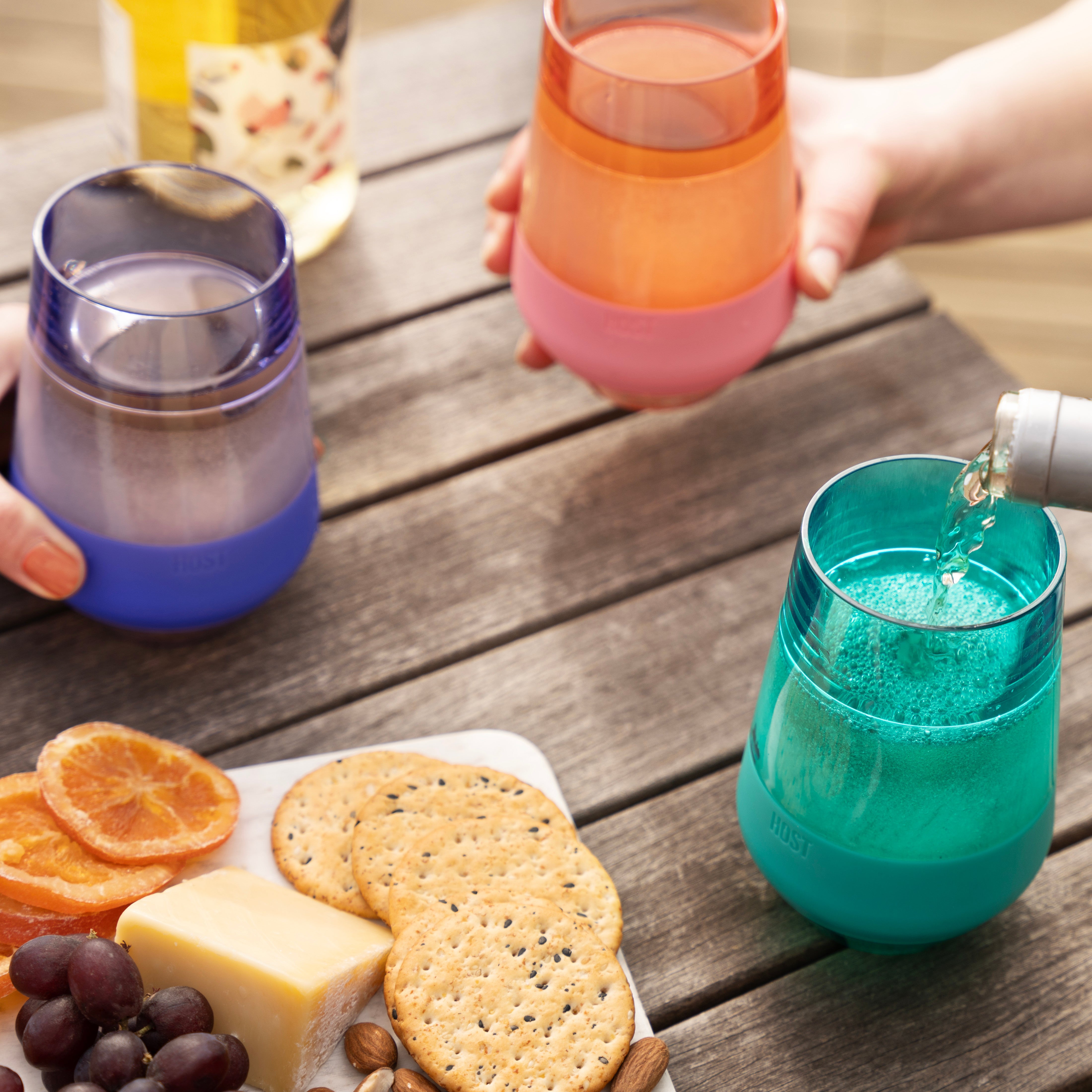 Wine FREEZE™ XL in Tinted Multicolor, Set of 4