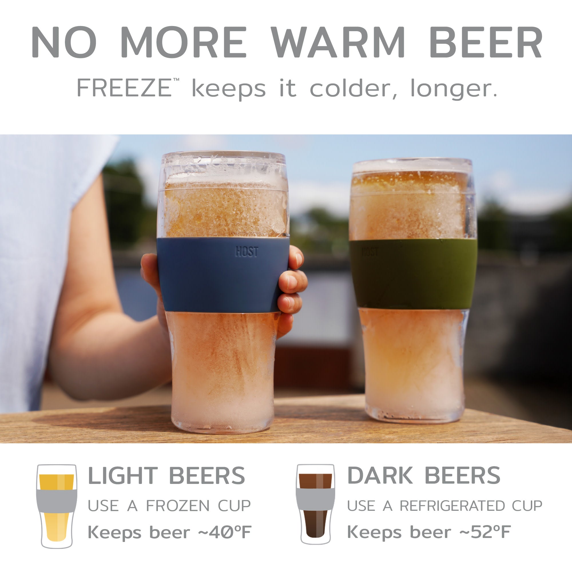 Beer FREEZE™ in Gray, Set of 2 - MaisonBeach