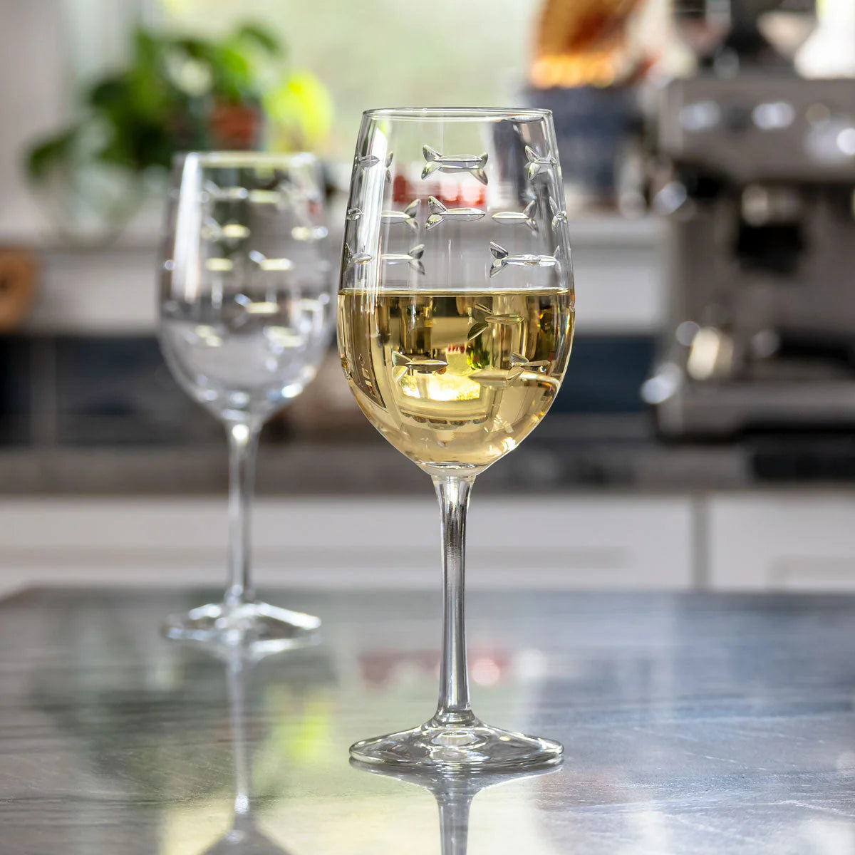School of Fish 12oz Tulip Wine Glass-Choose One or Buy More and Save - MaisonBeach