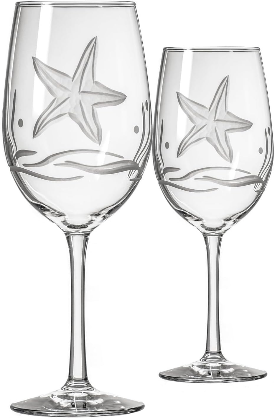 Rolf Glass Starfish 18oz All-Purpose Wine Glass – engraved starfish design