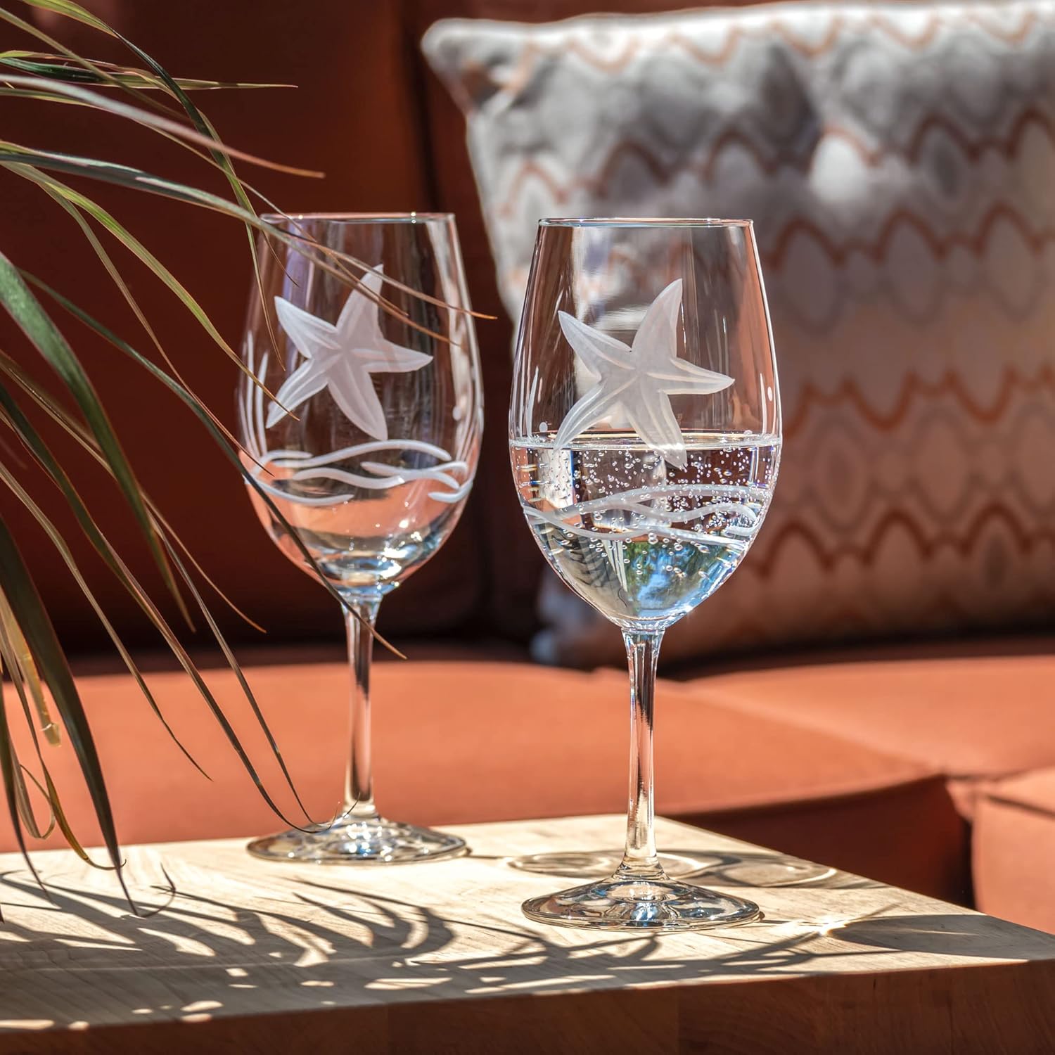 Rolf Glass Starfish 18oz All-Purpose Wine Glass – engraved starfish design