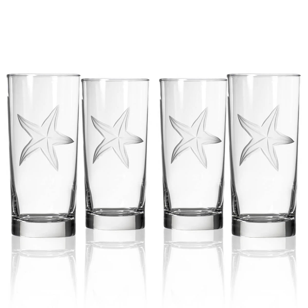 Rolf Glass Starfish Highball Glass – engraved starfish design