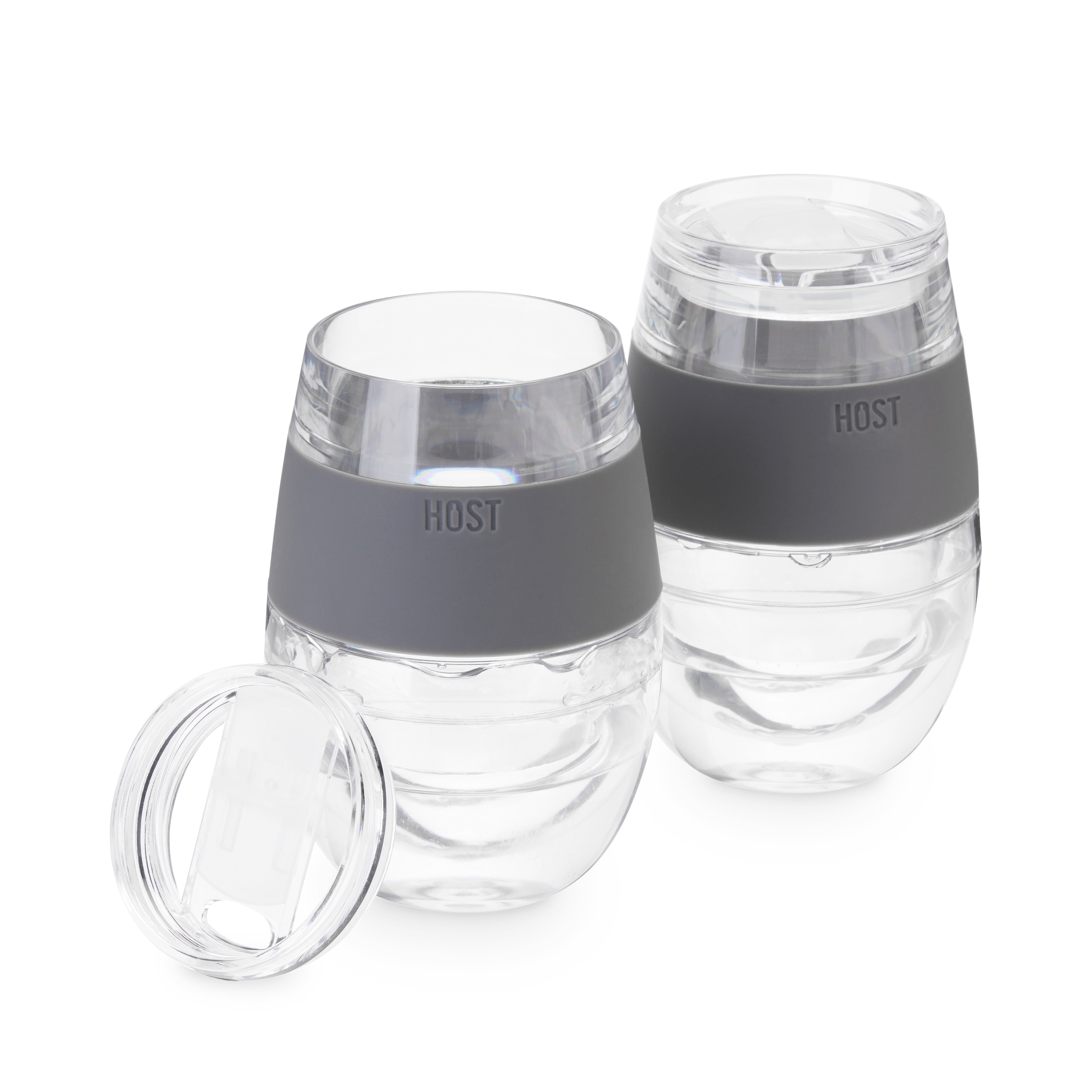 Wine FREEZE™ in Gray, Set of 2 with Lids