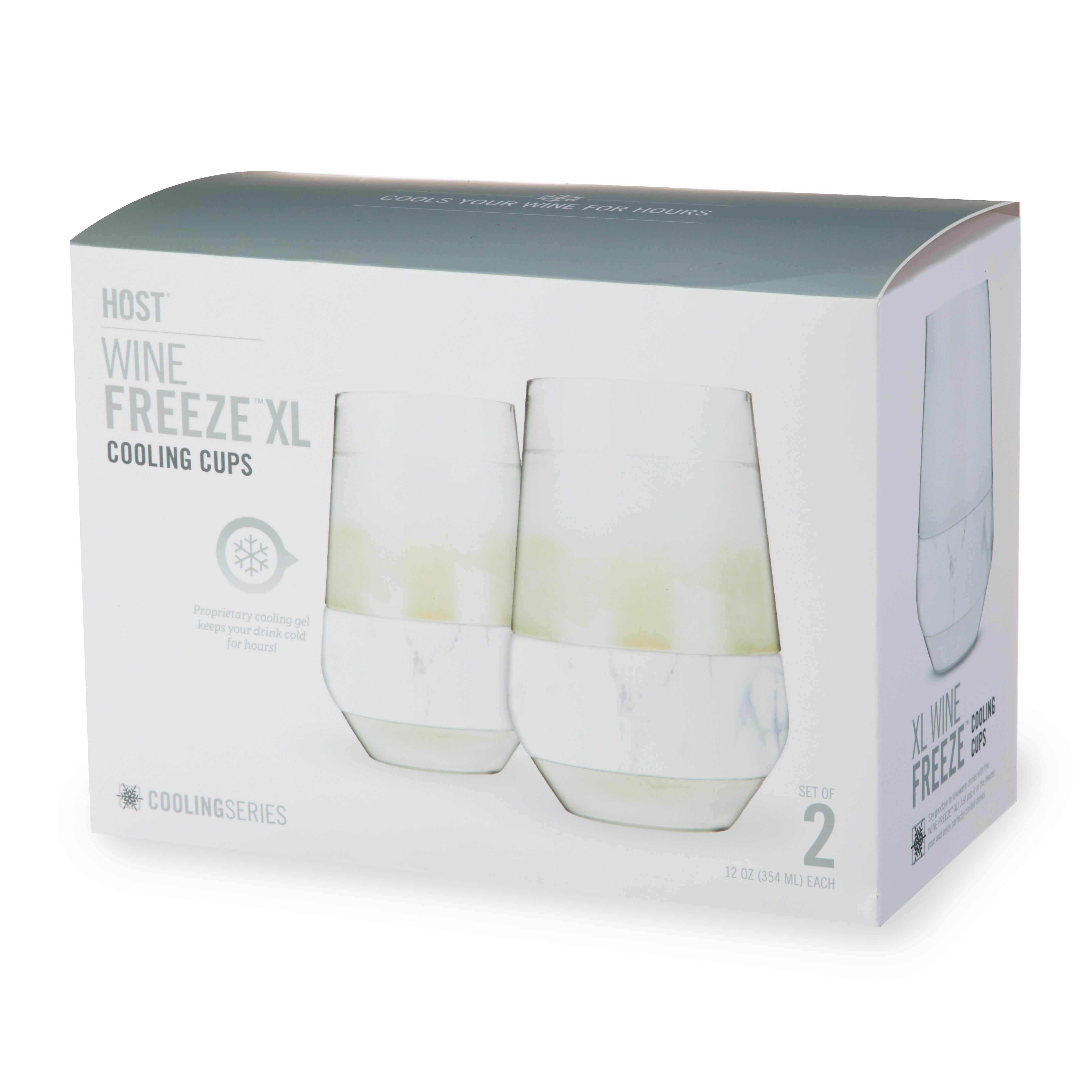 Wine FREEZE™ XL in Marble, Set of 2 - MaisonBeach