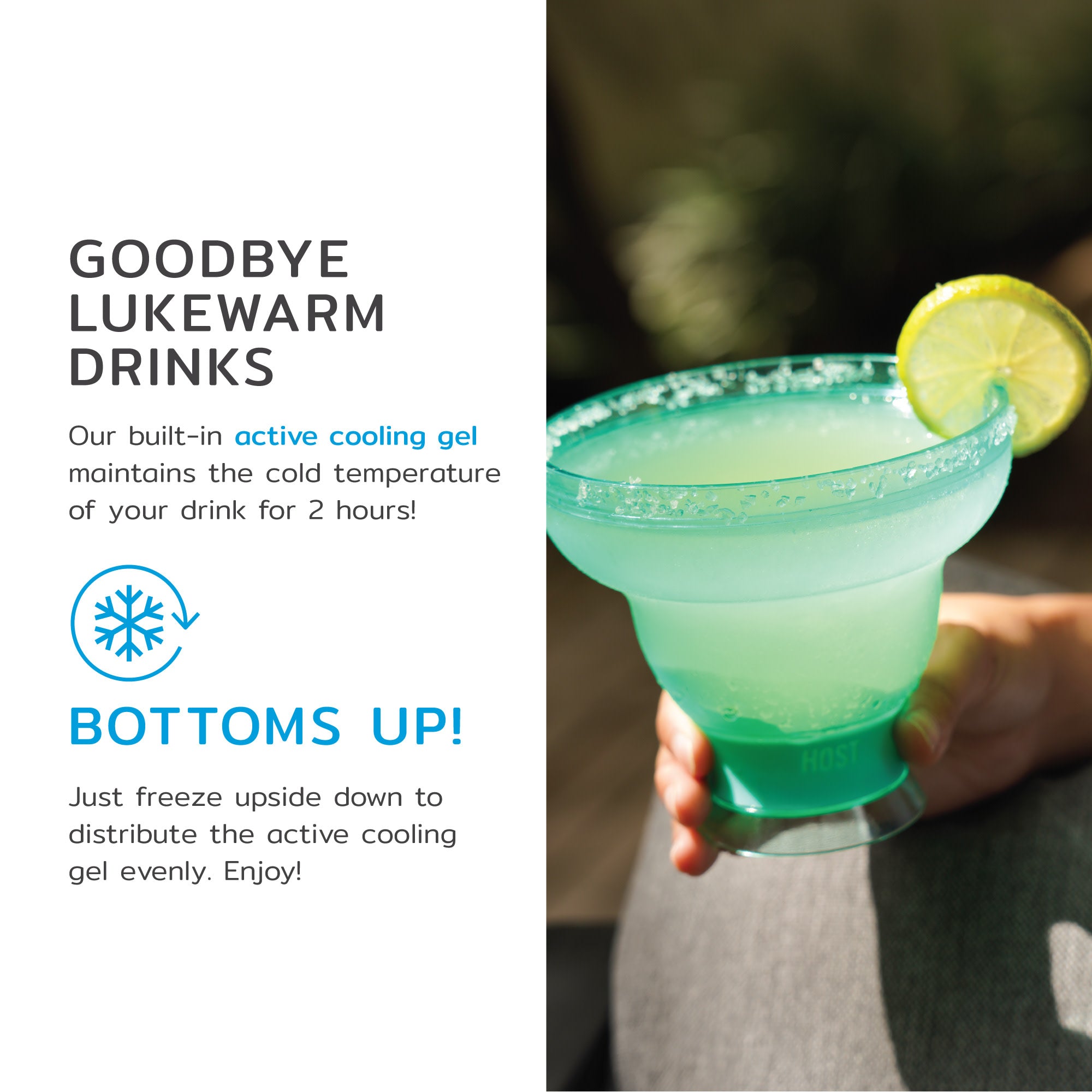 Margarita FREEZE™ in Aqua Blue, Set of 2