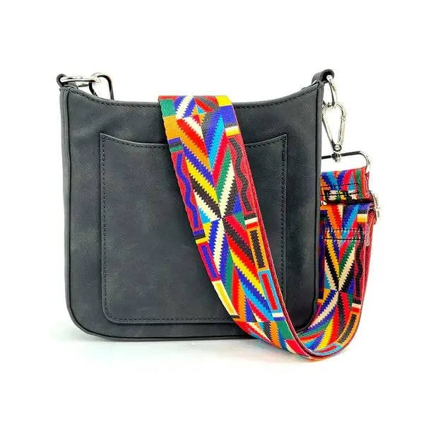 ASHLEY SUEDE CROSSBODY: NAVY