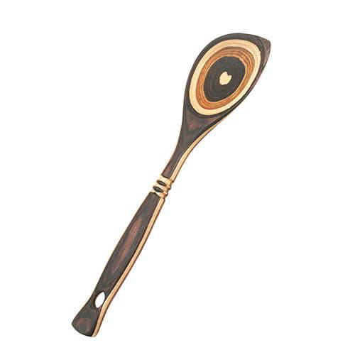 Island Bamboo - 12" Natural Pakka Corner Spoon - MaisonBeach
