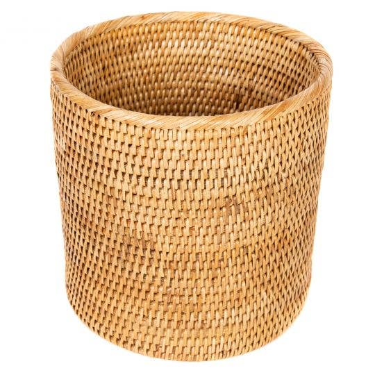 Artifacts Trading Company - Artifacts Rattan Petit Round Waste Basket - MaisonBeach