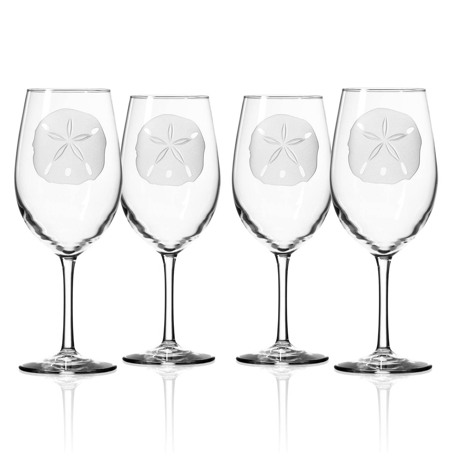 Sand Dollar 18oz. All Purpose Wine Glasses-Set of 4 - MaisonBeach