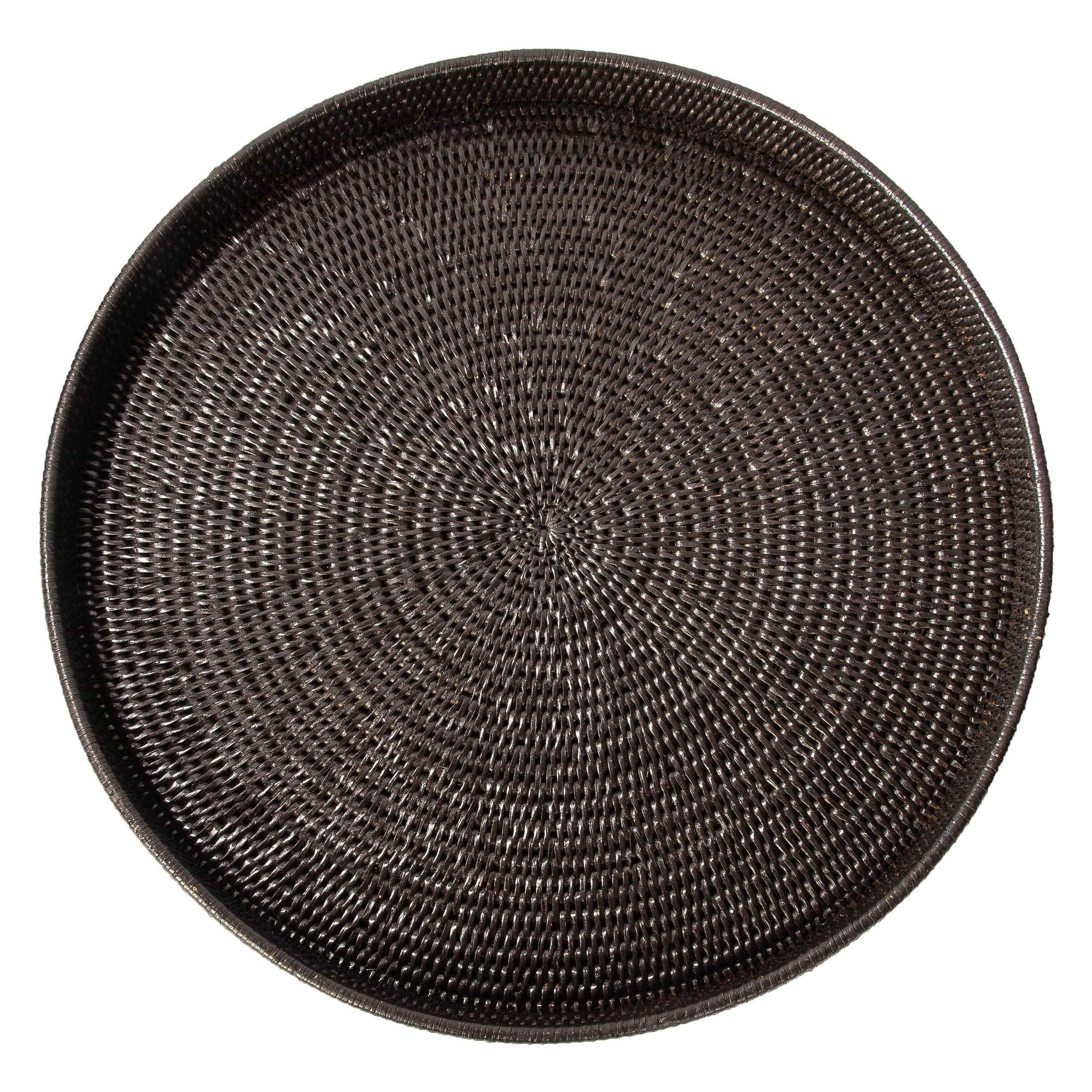 Artifacts Trading Company - Artifacts Rattan Round Serving/Ottoman Tray - MaisonBeach