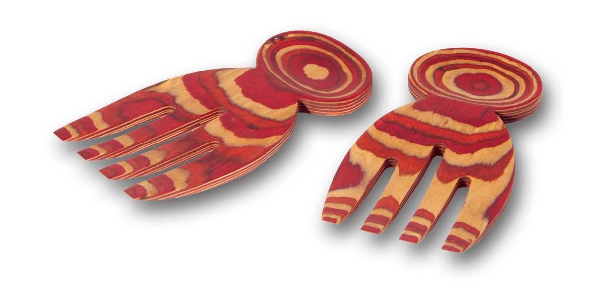 5" Red Pakka Wood Salad Hands - MaisonBeach