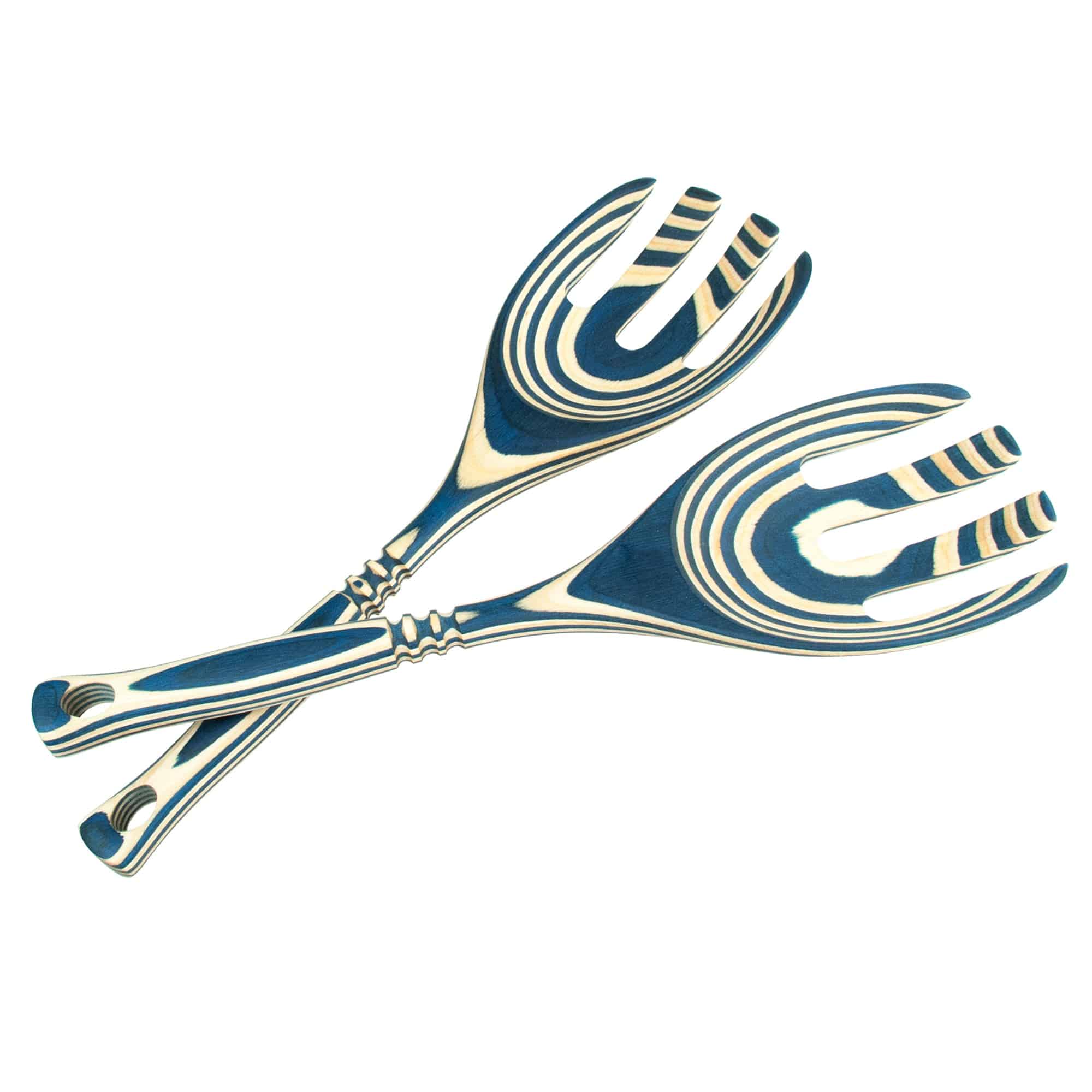 Blue Pakka Wood 12" Salad Claws - MaisonBeach