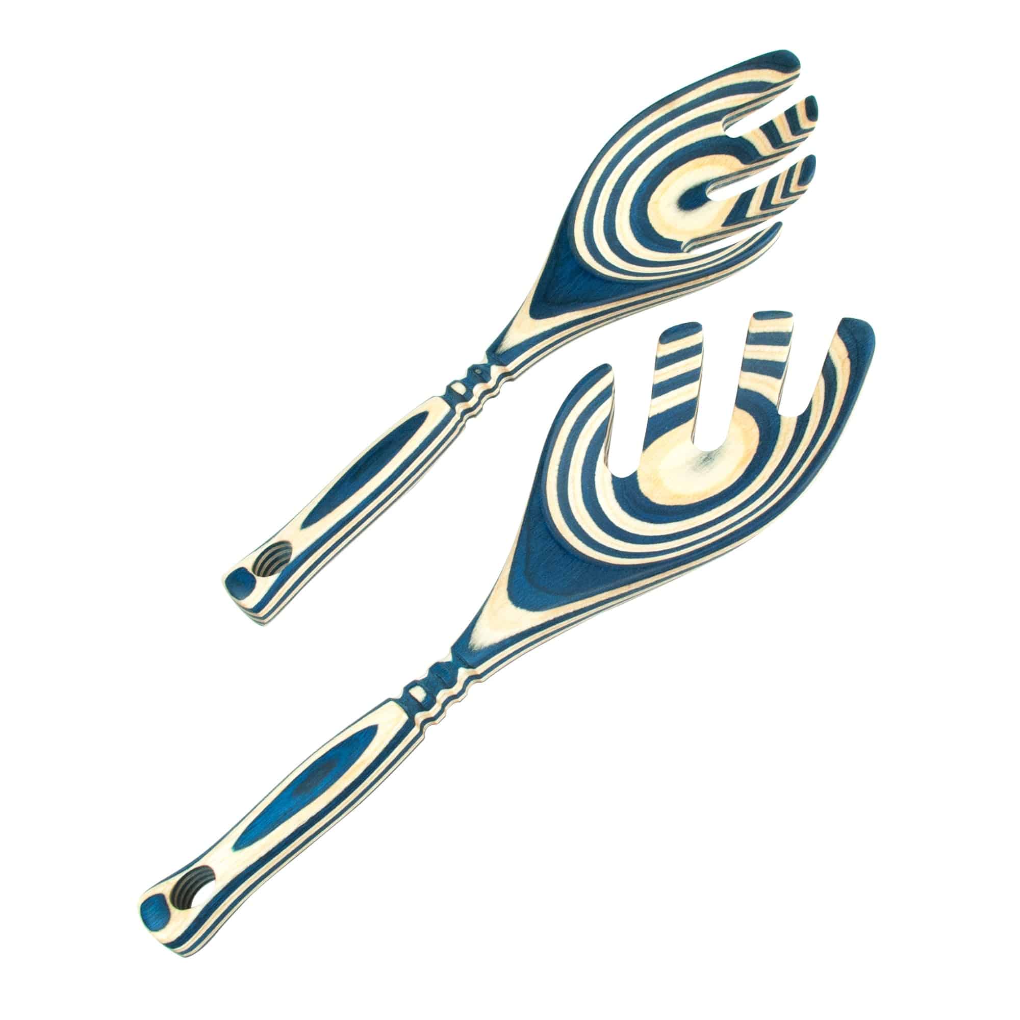 Blue Pakka Wood 9" Salad Leaf - MaisonBeach