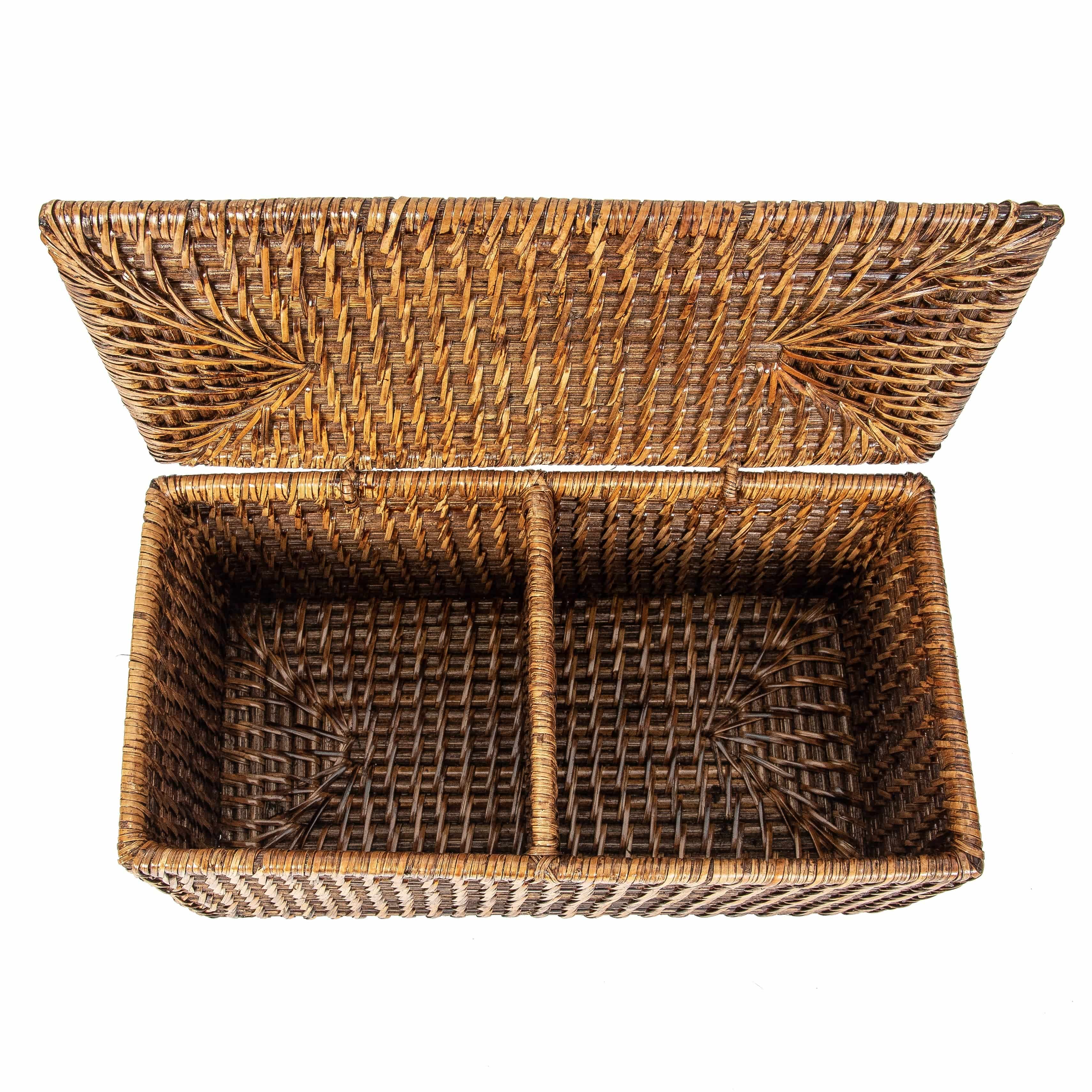 Artifacts Trading Company - Saboga Home Double Tissue Box Holder with Divider - MaisonBeach