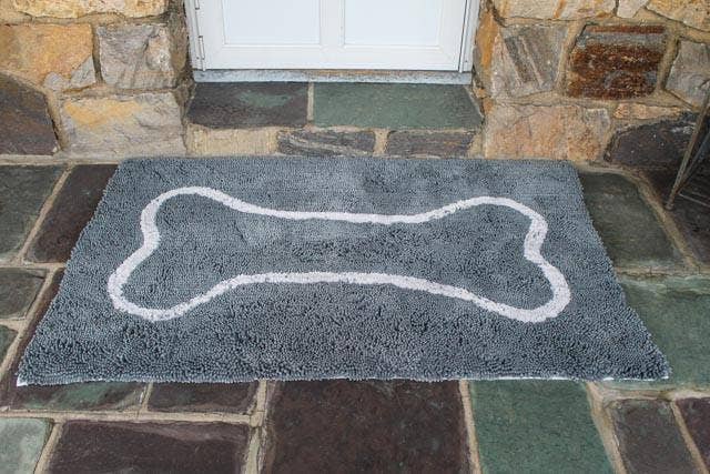 Extra-Large Grey Bone Absorbent Doormat - MaisonBeach